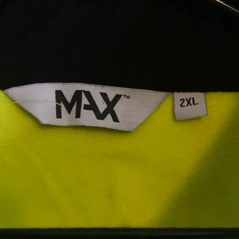 Vintage Max Mens Jacket Yellow Black Andersen Construction Workwear PPE 2XL Bomber Zip Polyester Full Zip Big & Tall Mens Jacket Size US XXL / EU 58 / 5 - 5 Thumbnail