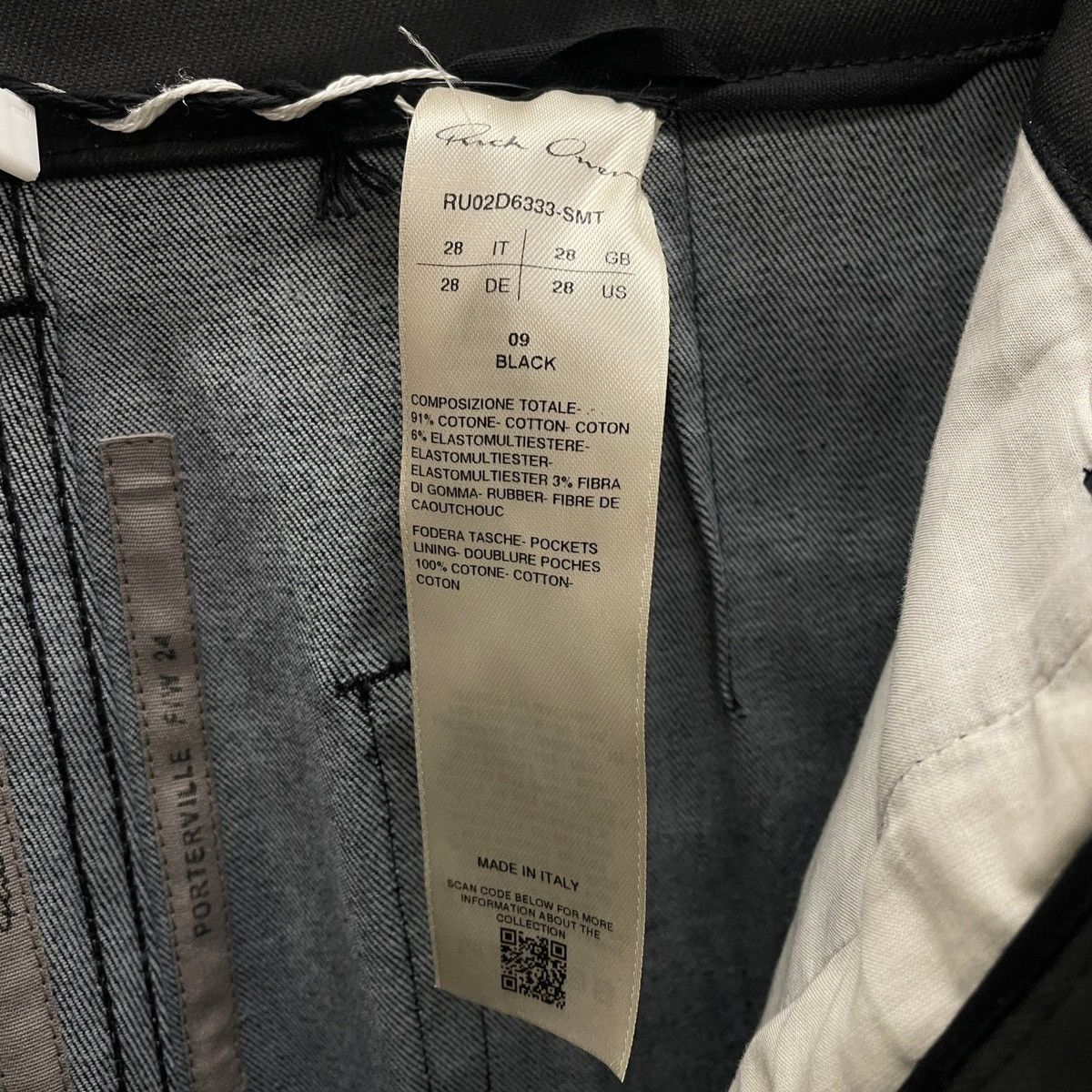 Rick Owens SS24 Rick Owens “PORTERVILLE” Geth Chalk Stretch Denim Size US 28 / EU 44 - 10 Thumbnail