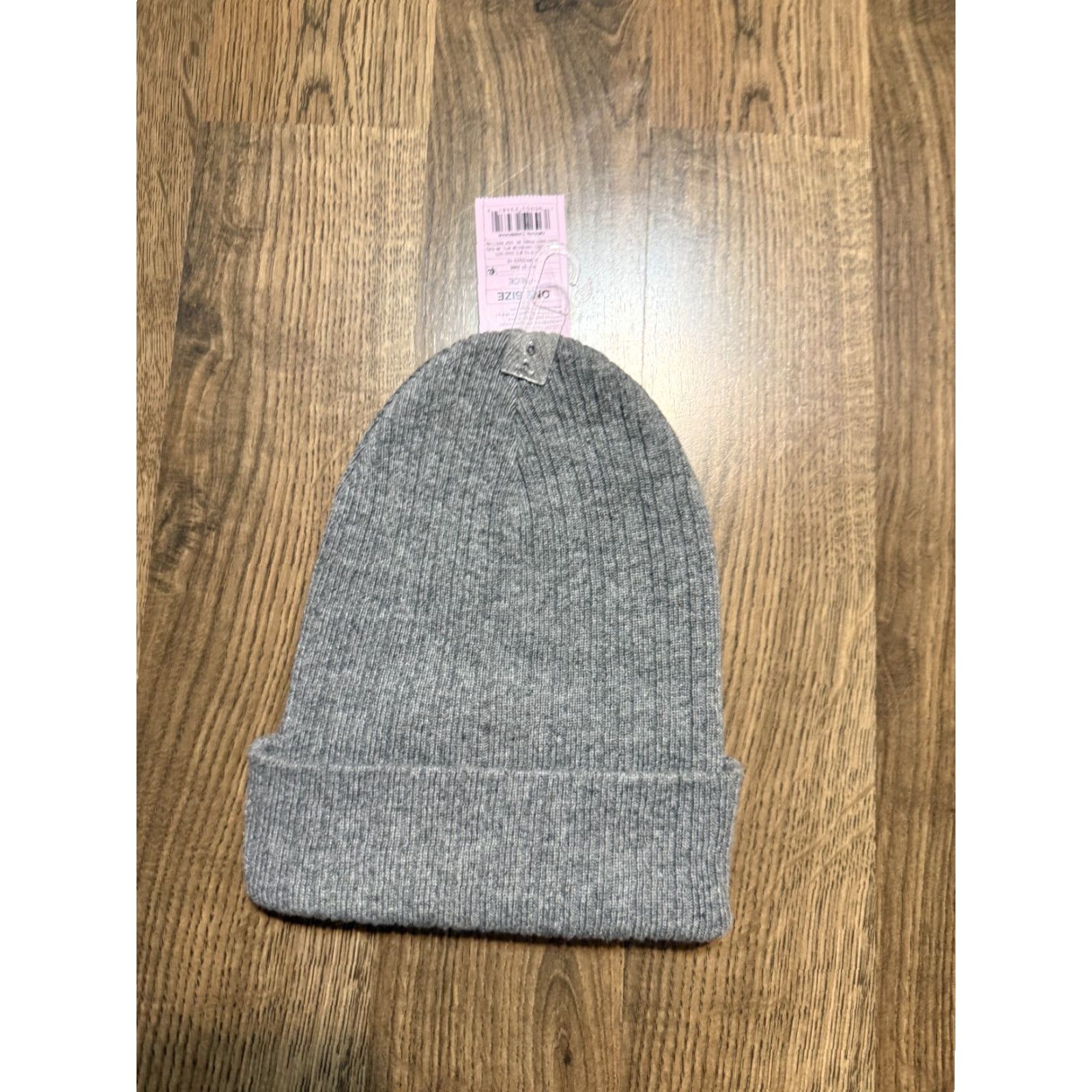 Vintage Wild Fable Hats Winter Cap Gray One Size New with Tag Beanie Womens Knit Polyester Stretch Modern Casual Adjustable Boy? Size ONE SIZE - 2 Thumbnail