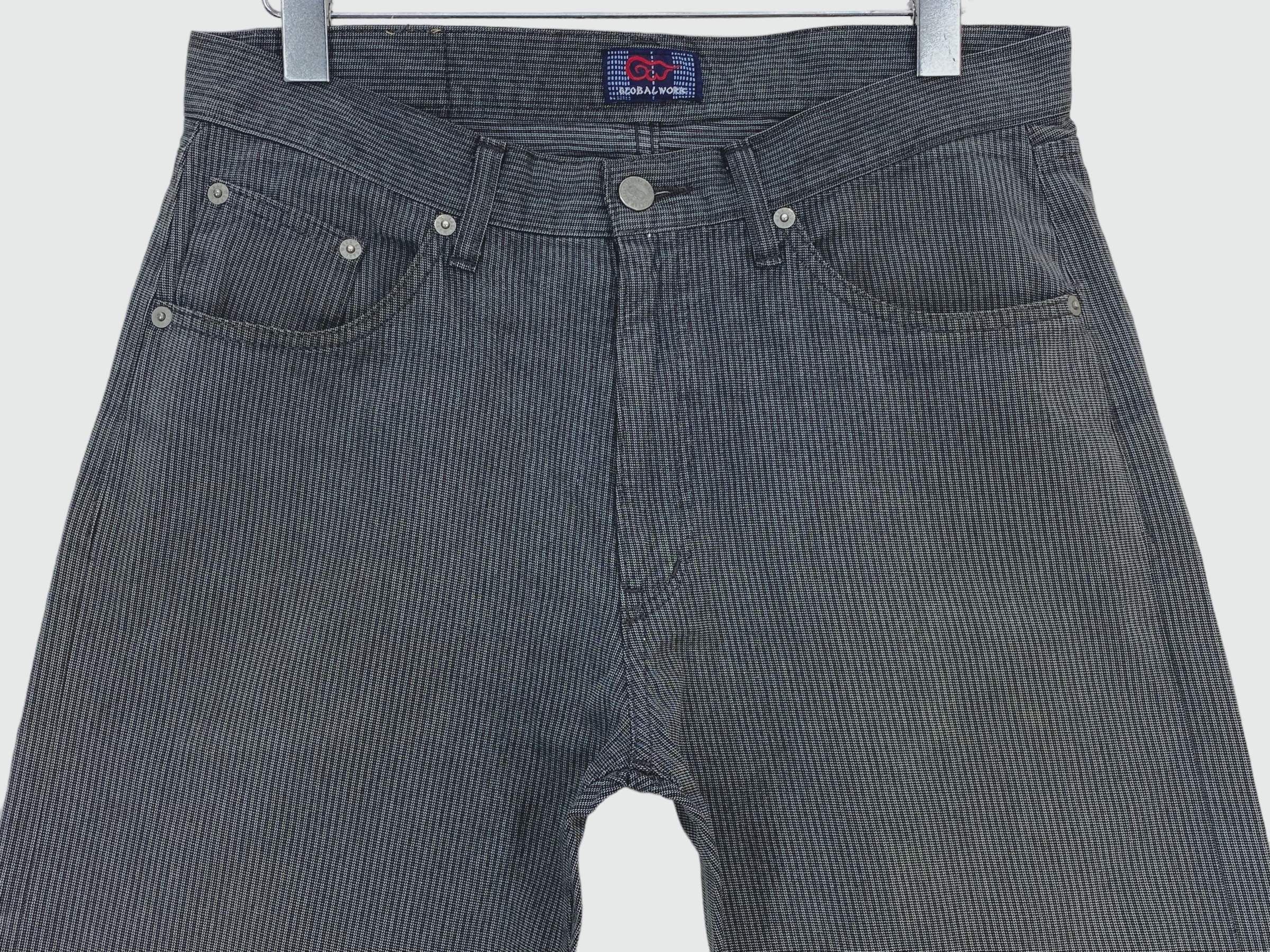 Global Work Global Work Stripes Pattern Japanese Brand Pants Size US 32 / EU 48 - 3 Thumbnail