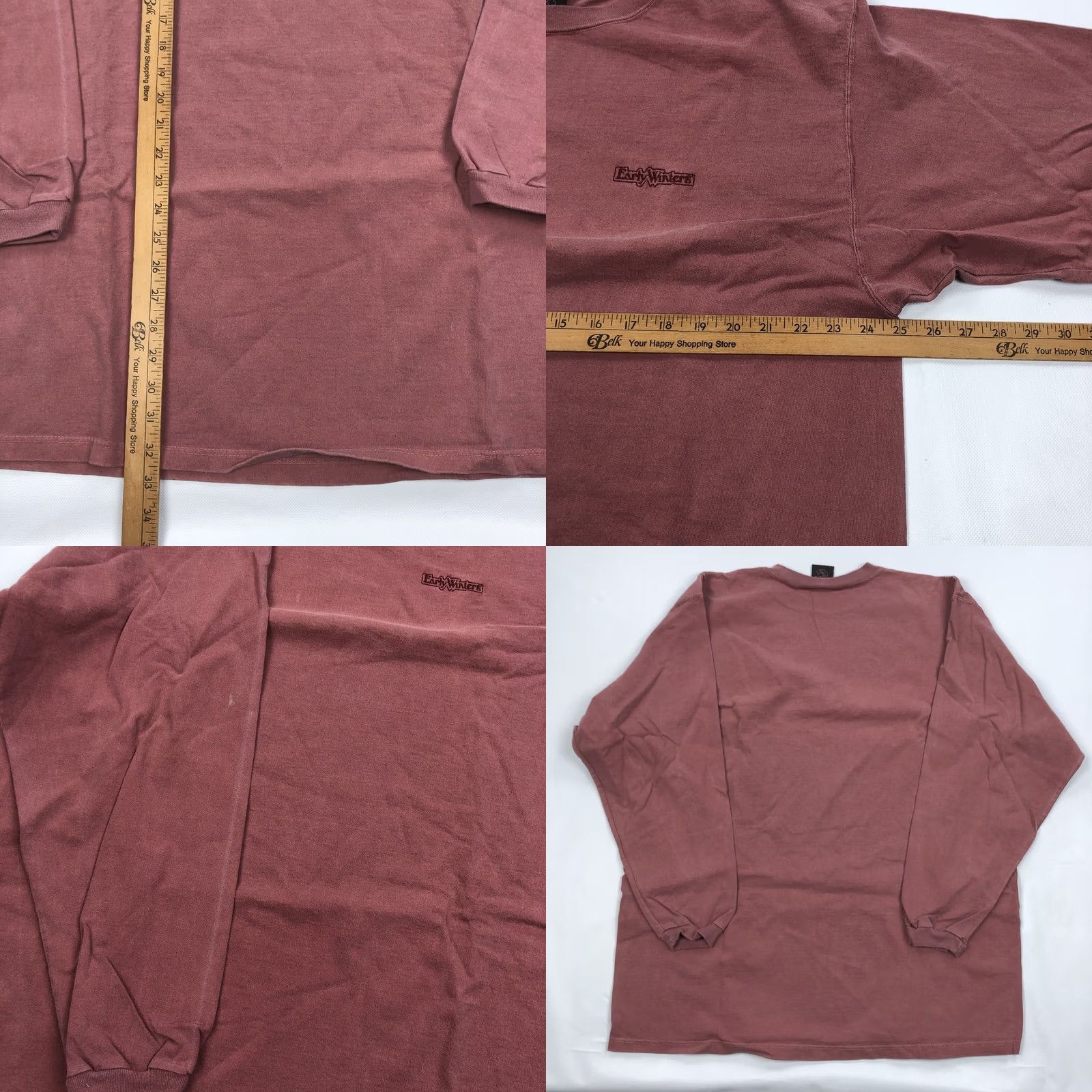 Vintage VINTAGE Early Winters T-Shirt Crew Neck Long Sleeve Men XL Dusty Red USA Embroidered Logo Size US XL / EU 56 / 4 - 8 Thumbnail