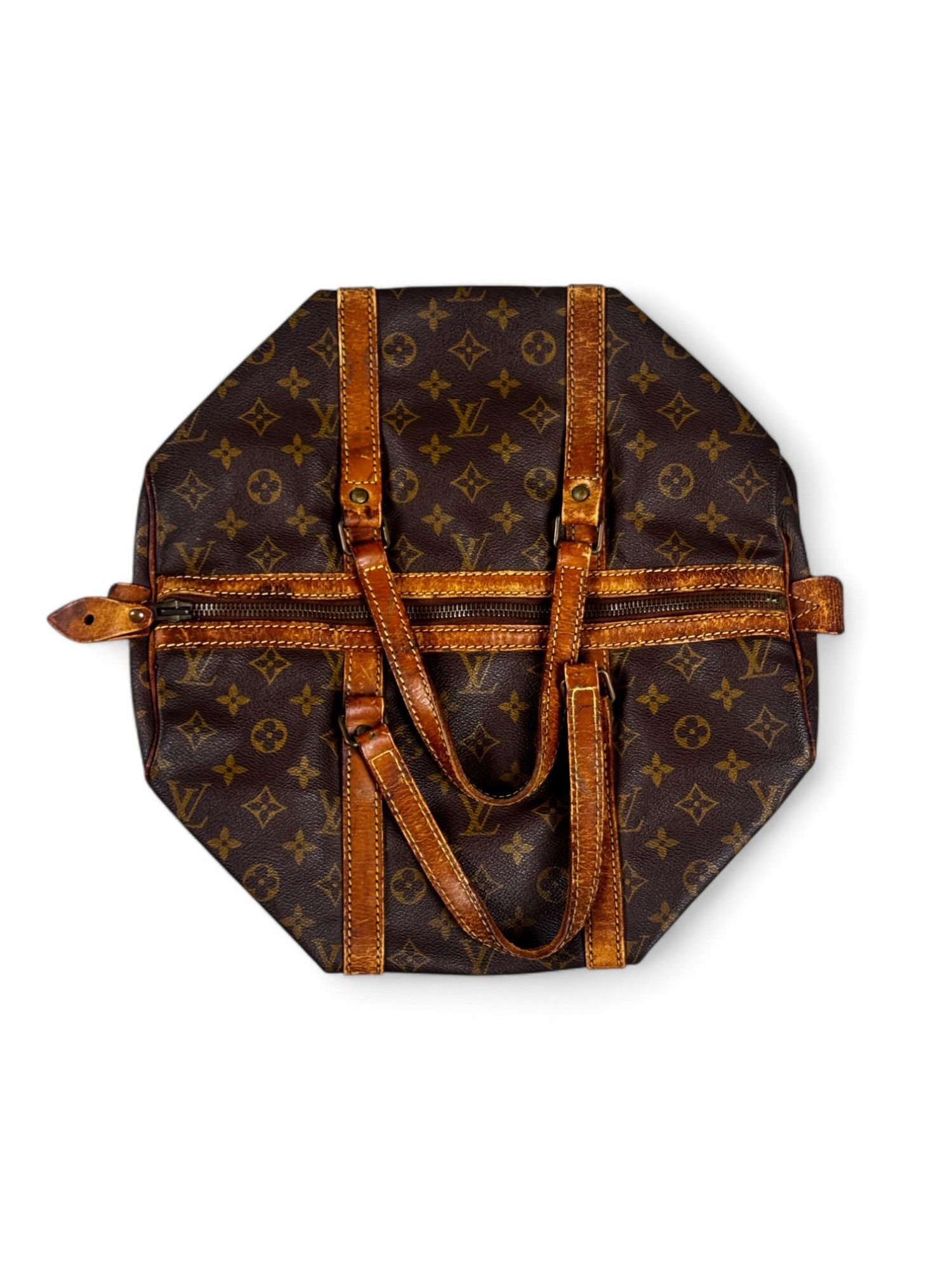 Louis Vuitton Louis Vuitton - Sax Pool 35 Monogram Leather Brown Vintage Size ONE SIZE - 6 Thumbnail