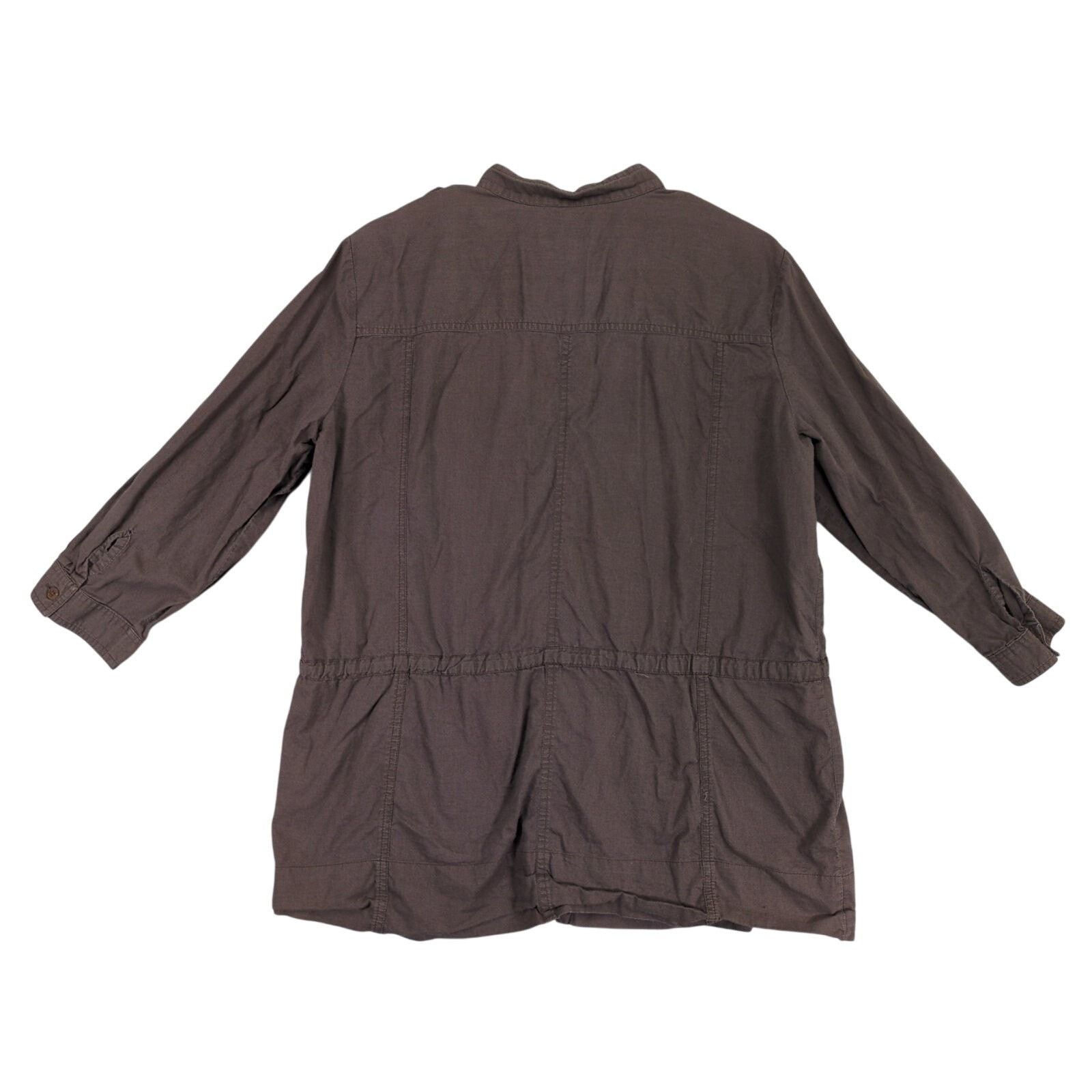 Caribbean Caribbean Joe Women's XL Brown Button Up Tunic Cargo Shirt Size XL / US 12-14 / IT 48-50 - 3 Thumbnail