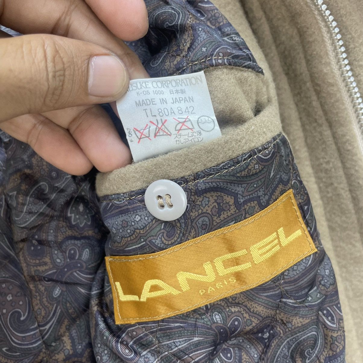 Autumn Cashmere × Designer × Lancel 💥Vintage Lancel Paris Wool Long Coat Detachable Hoodie Size US M / EU 48-50 / 2 - 7 Thumbnail