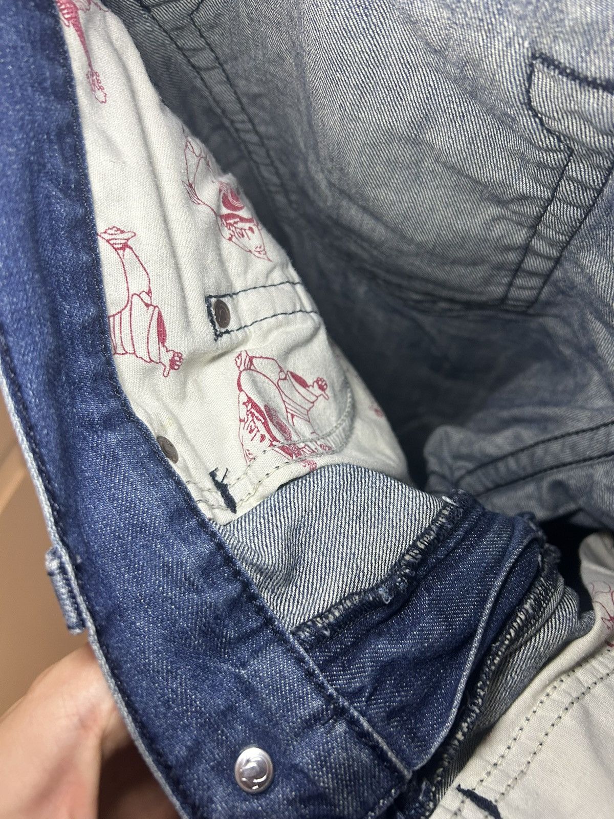 True Religion Vintage True Religion multi stitch logo straight blue jeans Size US 34 / EU 50 - 9 Thumbnail