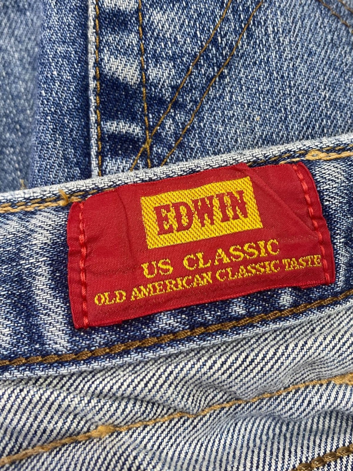 Edwin Edwin Whiskers Faded Wash Style Loose Jeans Size US 38 / EU 54 - 12 Thumbnail