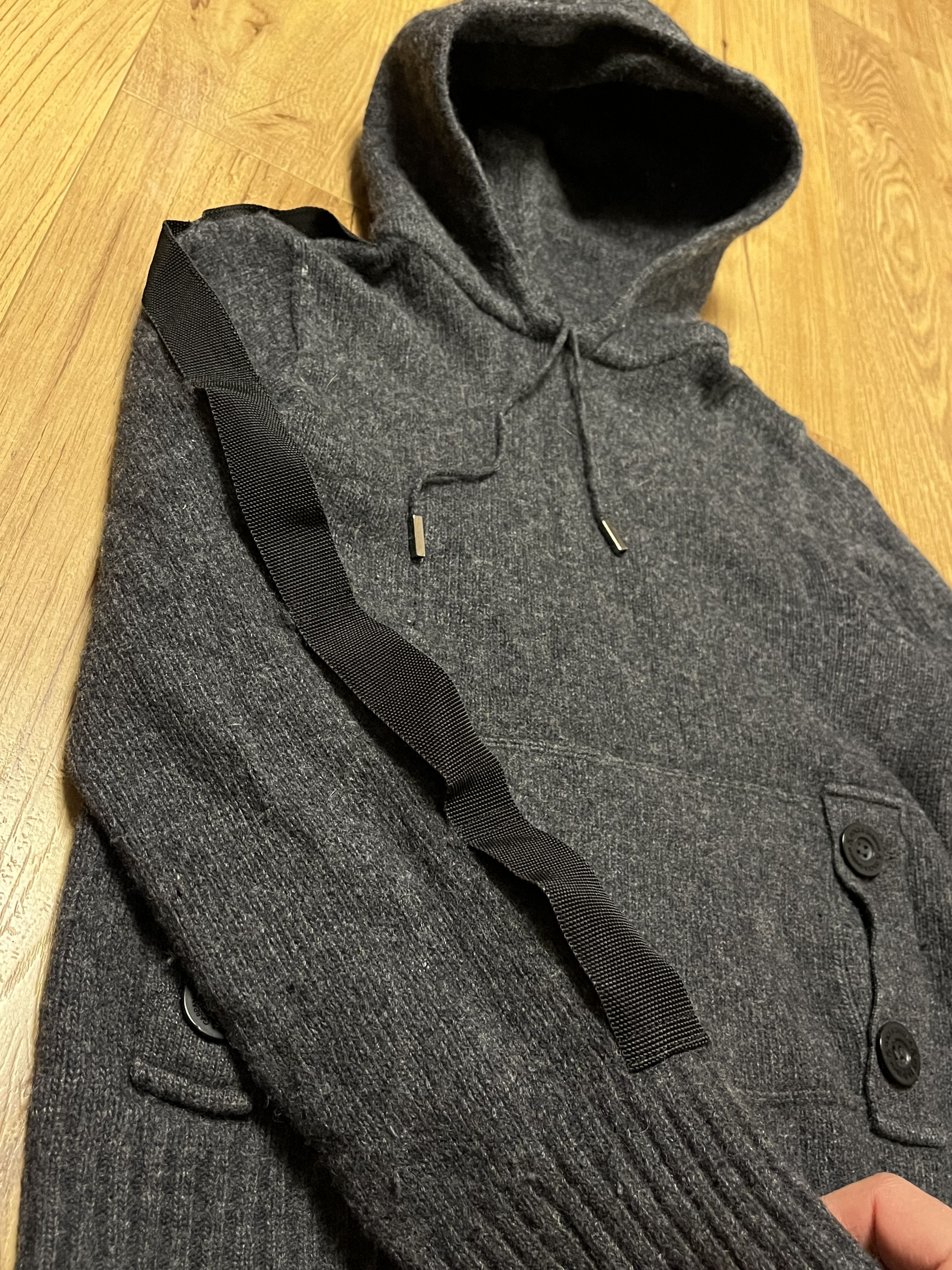 Dolce & Gabbana Dolce&Gabbana Avant-Garde Wool Hoodie Striped Lampas Size M / US 6-8 / IT 42-44 - 2 Thumbnail