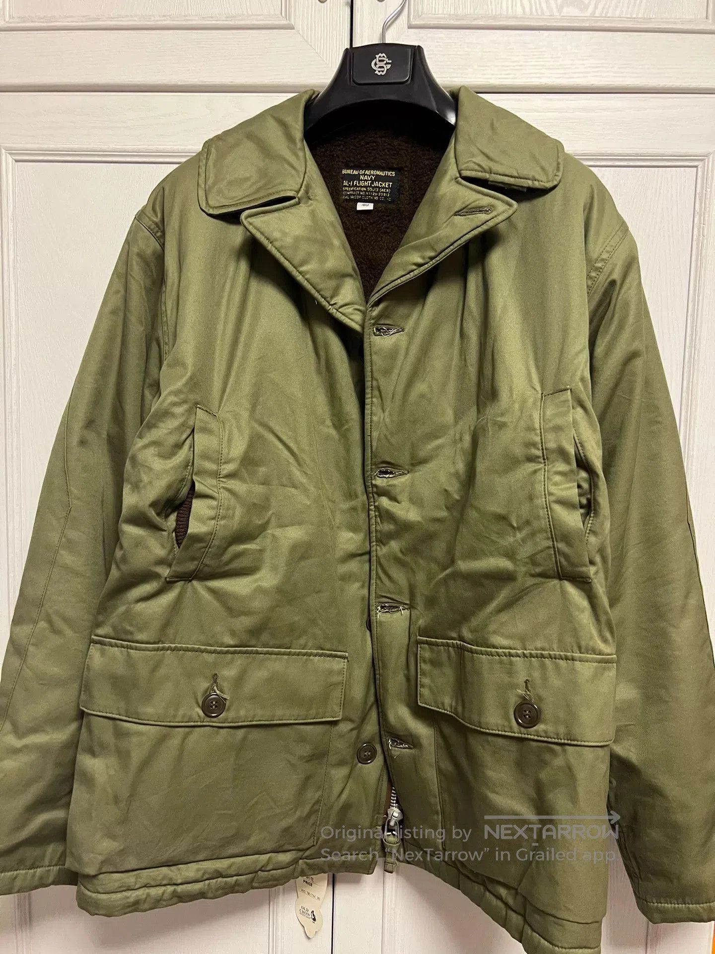 The Real McCoy's real mccoy AL1 Navy Flight Jacket. Size US M / EU 48-50 / 2 - 6 Thumbnail