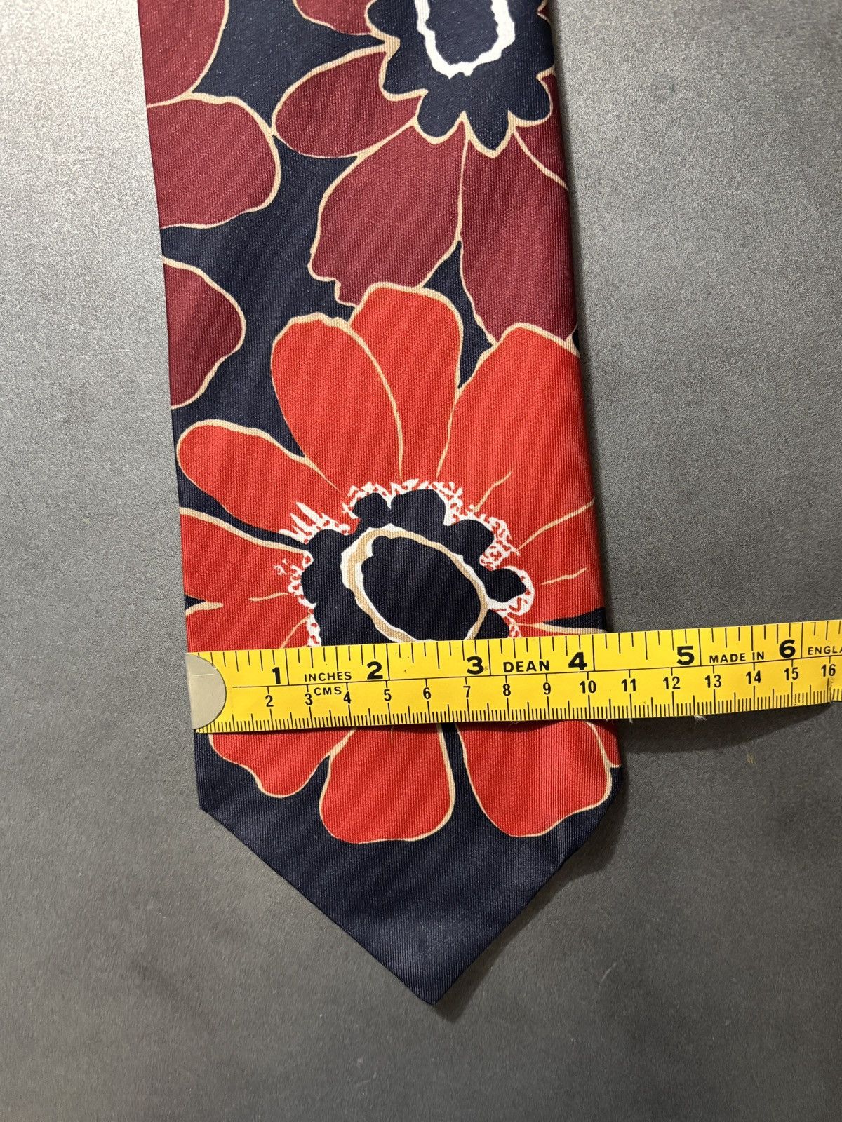 Yves Saint Laurent Vintage YSL Tie 1970s Yves Saint Laurent Floral Print MCM 80 Size ONE SIZE - 6 Thumbnail
