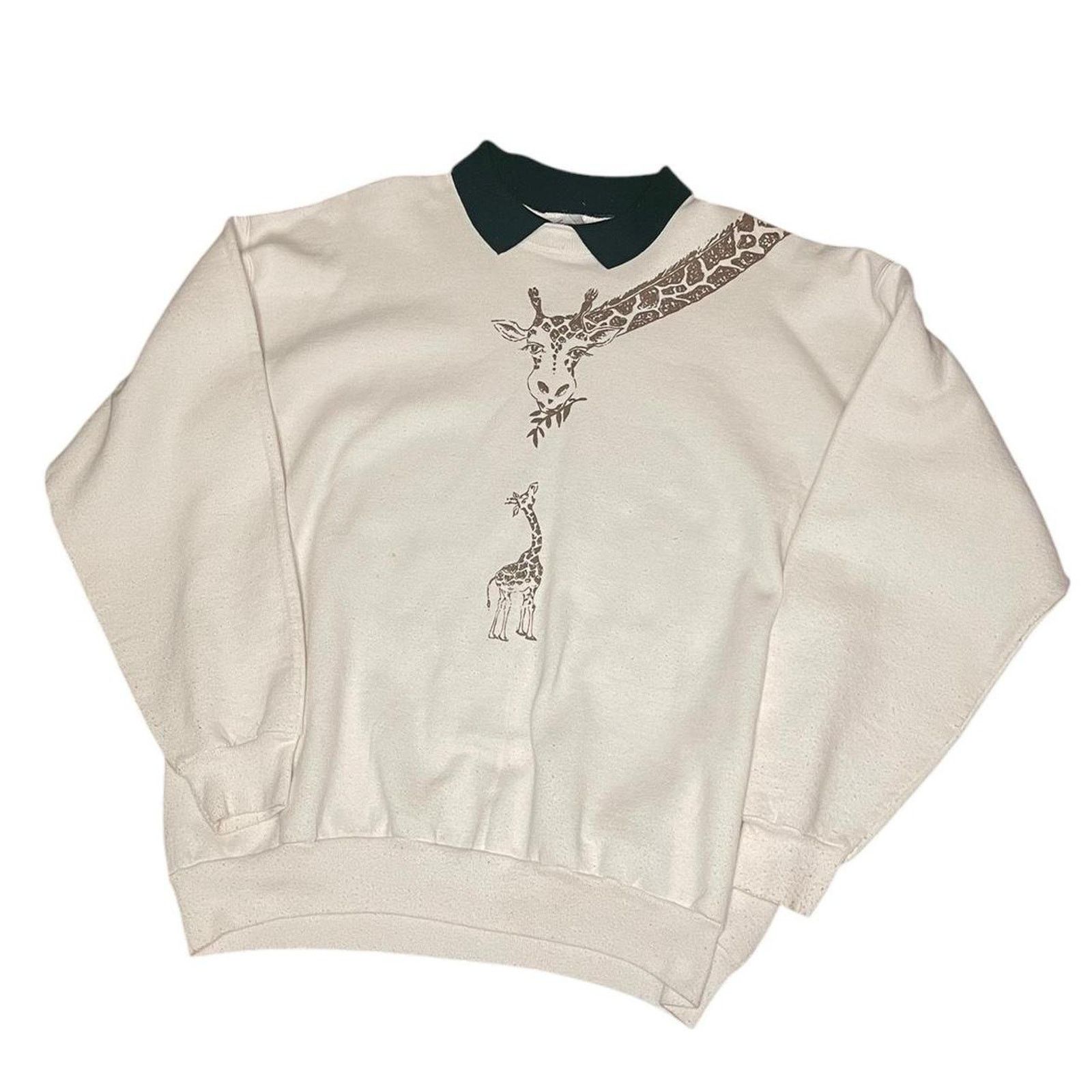 Vintage Vintage giraffe nature wrap around sweatshirt Size US L / EU 52-54 / 3 - 1 Thumbnail