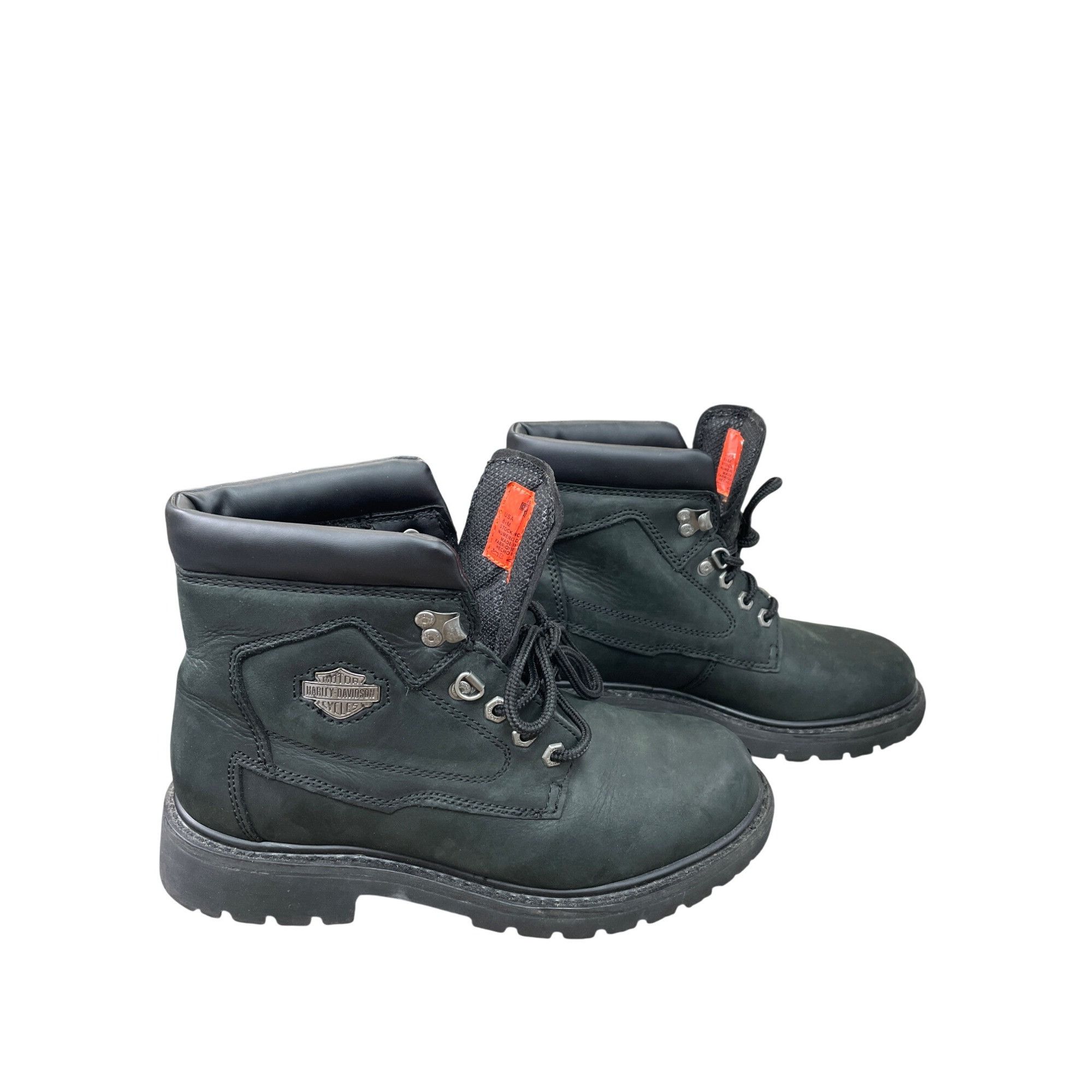 Harley Davidson Harley-Davidson Mens Black Leather Ankle Riding Boots Size 8 Size US 8.5 / EU 41-42 - 4 Thumbnail