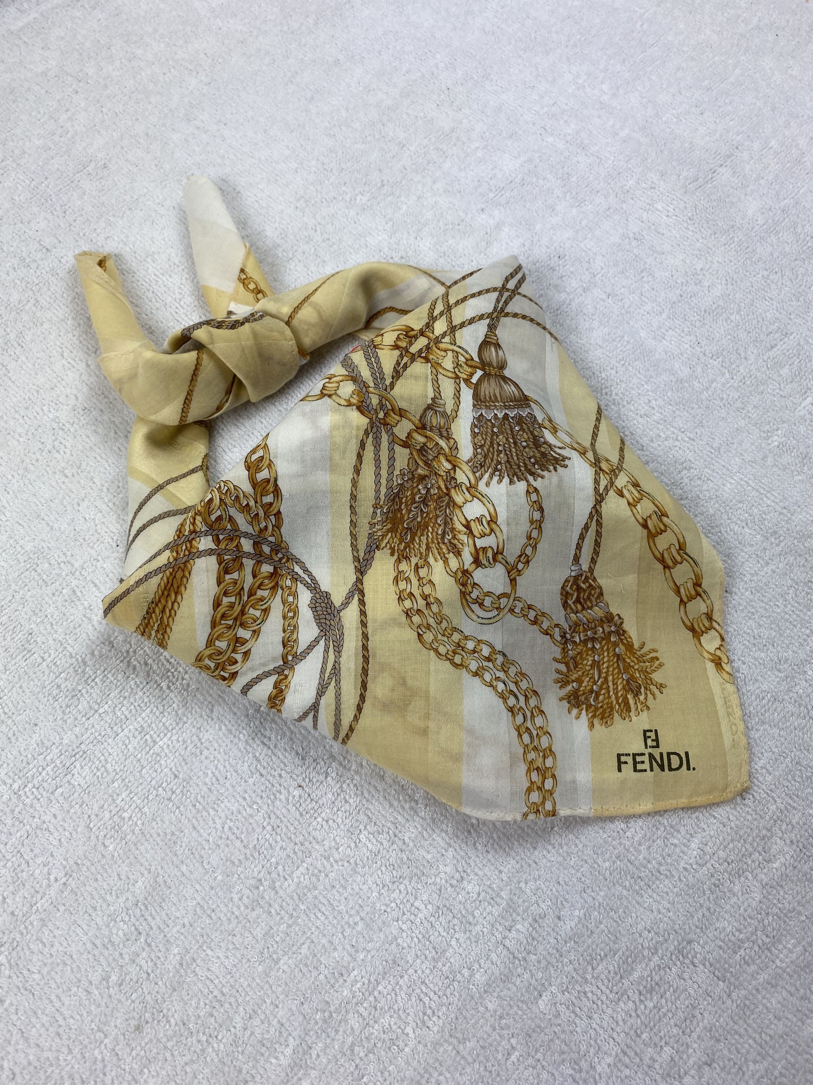 Vintage Fendi Bandana / Handkerchief / Neckerchief A188 Size ONE SIZE - 2 Thumbnail