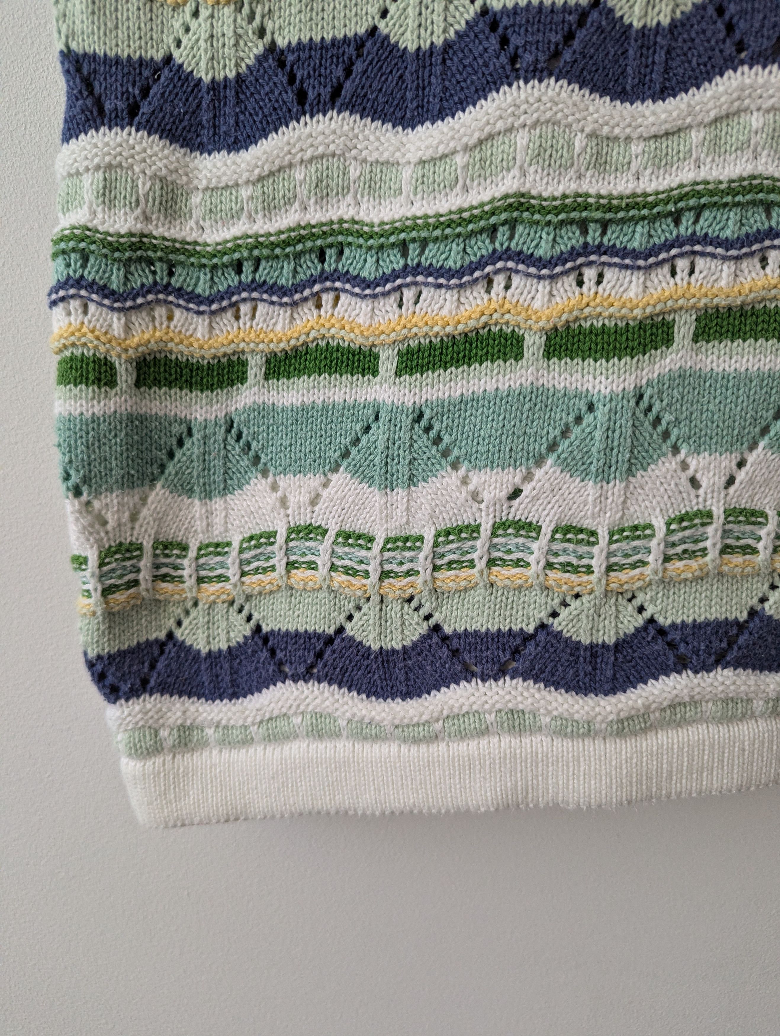 Vintage Cotton Vintage Knit Sweater Pastel Green Blouse Short Sleeve Size L / US 10 / IT 46 - 5 Thumbnail