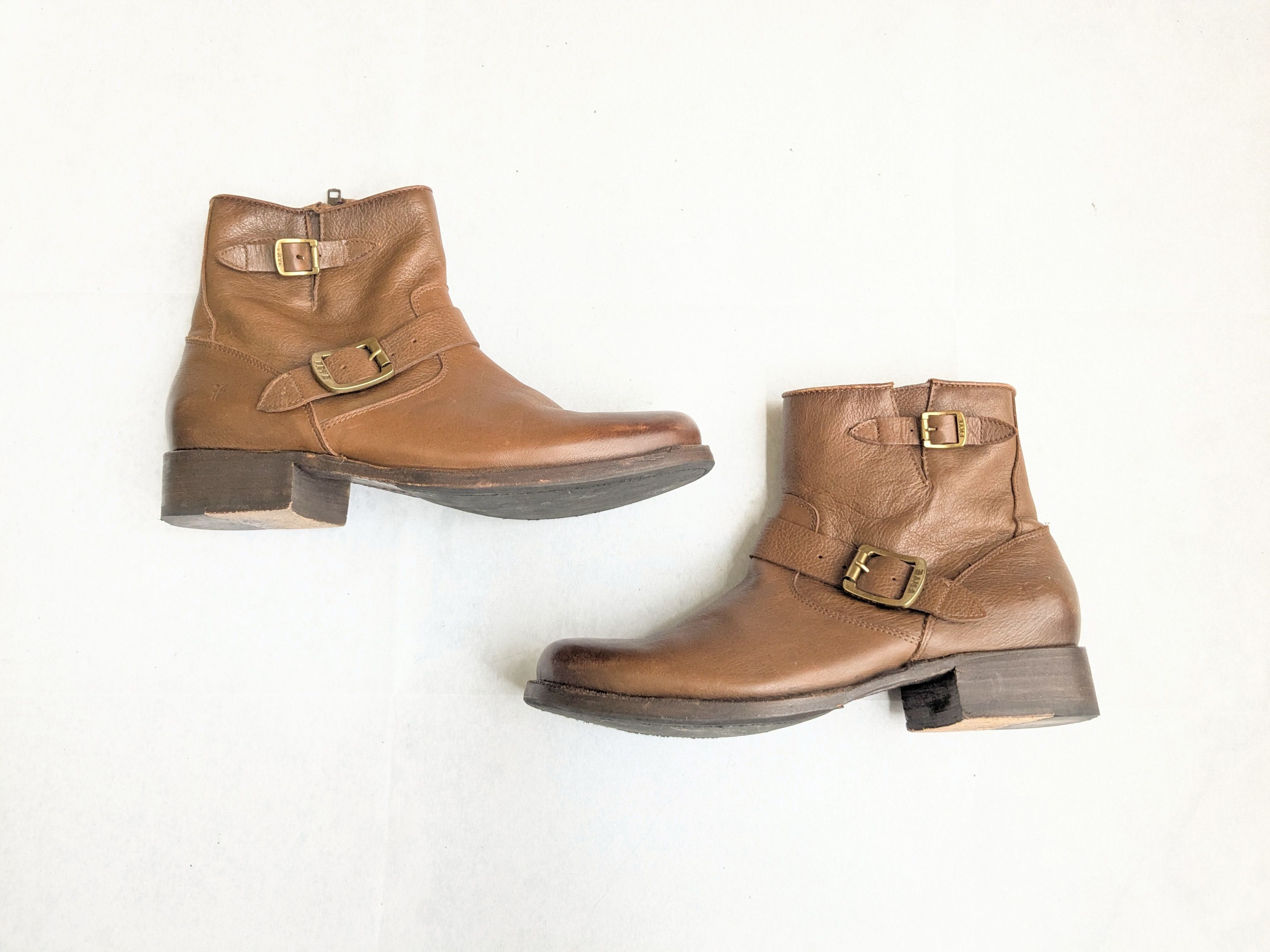 Frye Frye Engineer Boots Brown Leather 9.5 Leather Buckle Size US 9.5 / EU 42-43 - 1 Thumbnail