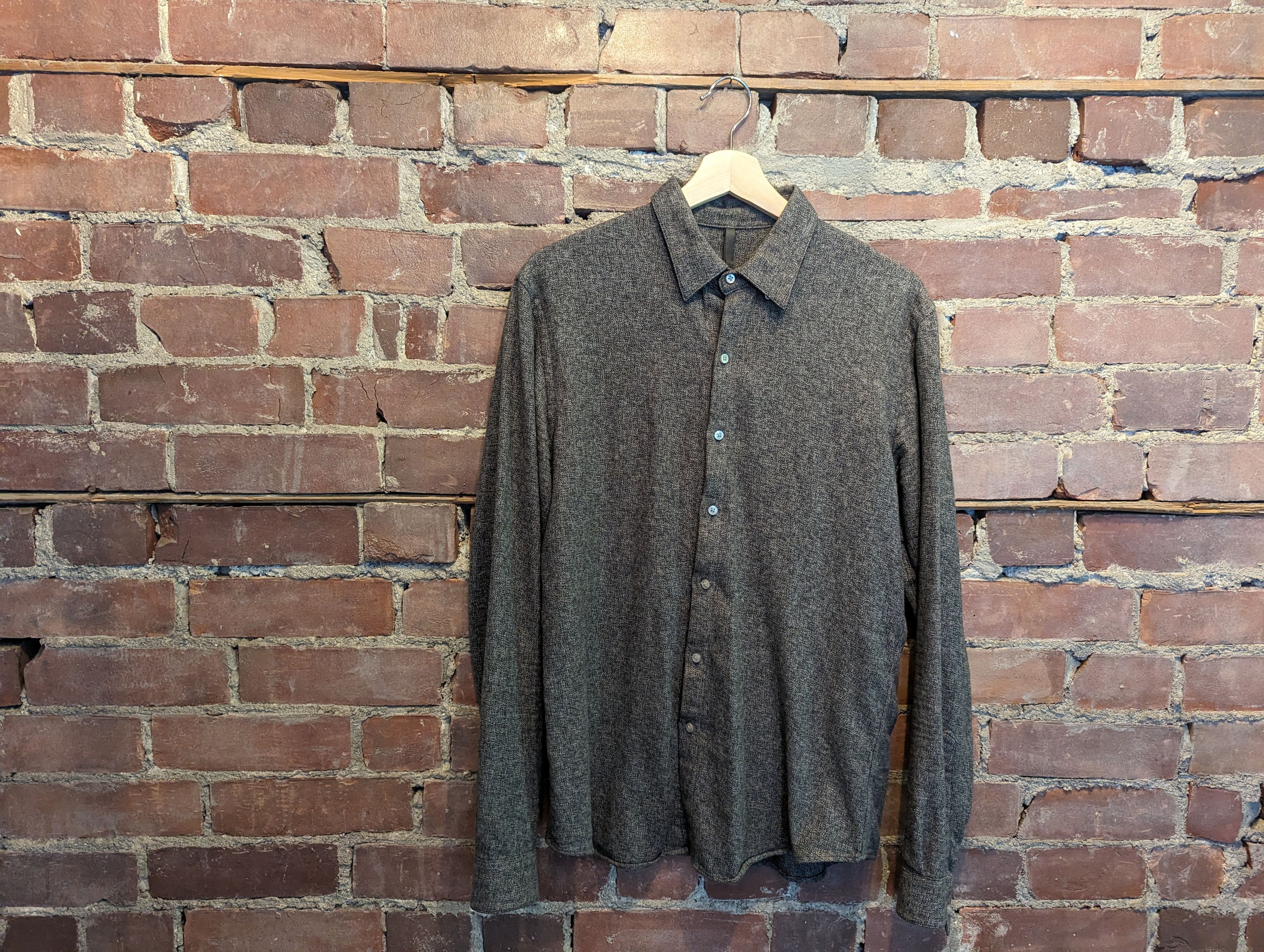 KIN Kin brushed cotton shirt in grey-black Size US M / EU 48-50 / 2 - 2 Thumbnail