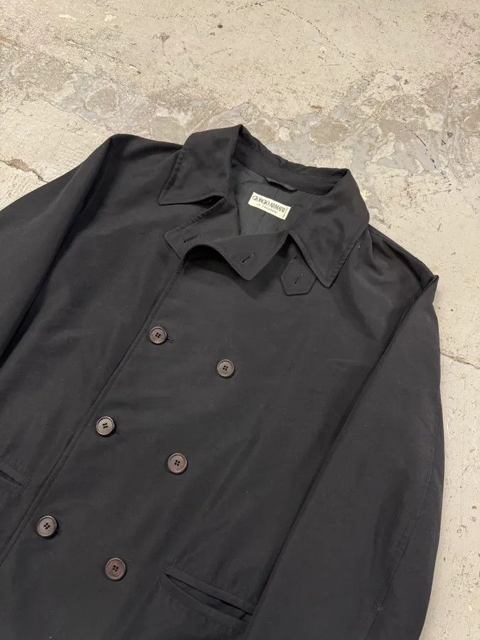 Giorgio Armani 1990s Giorgio Armani Collezioni Black Buttoned Long Jacket Size US M / EU 48-50 / 2 - 4 Thumbnail