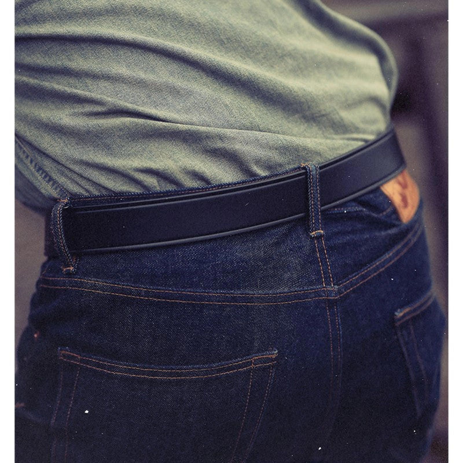 Leather × Vintage Italian Veg-Tan Leather Belt – Heavy-Duty Retro Cowhide Size ONE SIZE - 4 Thumbnail