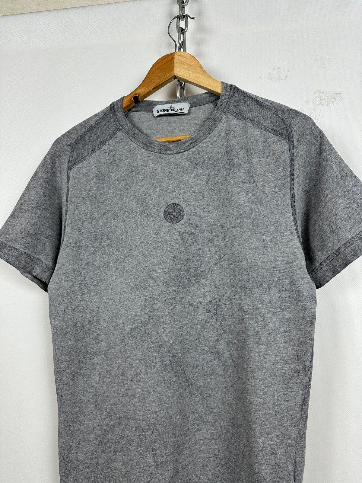 Stone Island Stone Island Dust Treatment Washed Gray T-Shirt Size US S / EU 44-46 / 1 - 3 Thumbnail