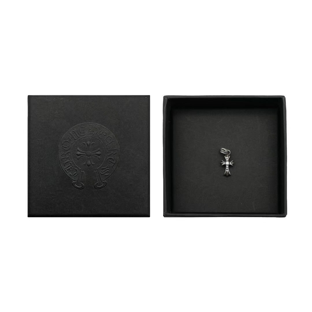 Chrome Hearts Chrome Hearts Silver Diamonds Babyfat Cross Charm Pendant Size ONE SIZE - 4 Thumbnail