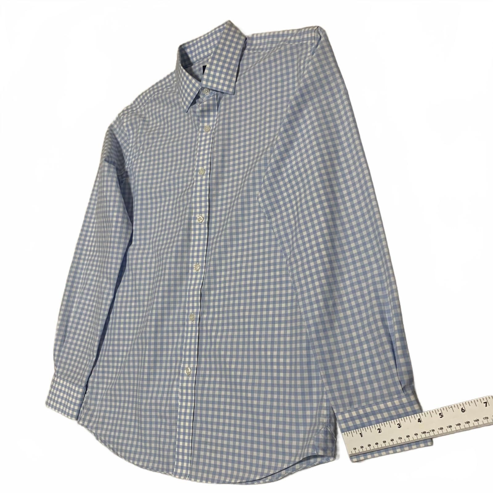 Proper Cloth Proper Cloth Men's Small Light Blue Check Dress Shirt Size US S / EU 44-46 / 1 - 2 Thumbnail