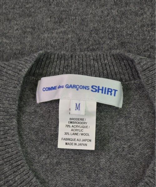 Comme des Garcons SHIRT Sweater Knitted Long Back Crewneck Number Print Gray Size US M / EU 48-50 / 2 - 5 Thumbnail