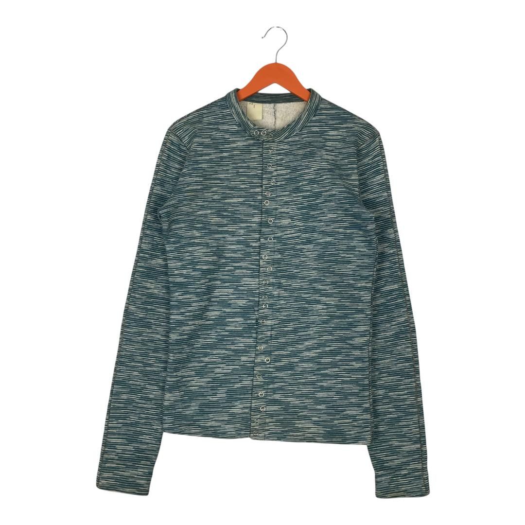 N.Hoolywood Vintage N.Hoolywood Striped Style Snap Button Sweatshirt Size US S / EU 44-46 / 1 - 1 Thumbnail