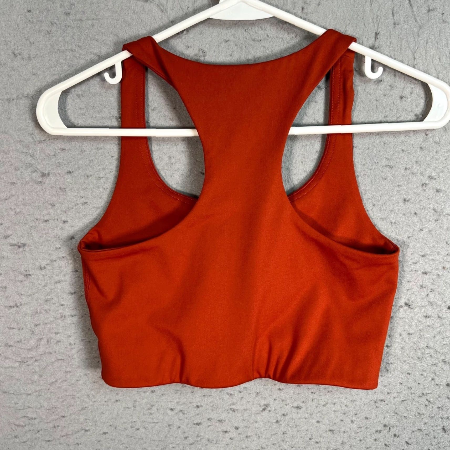 Girlfriend Collective Girlfriend Collective Womens Size Small Rust Red Racerback Sports Bra Size ONE SIZE - 2 Thumbnail
