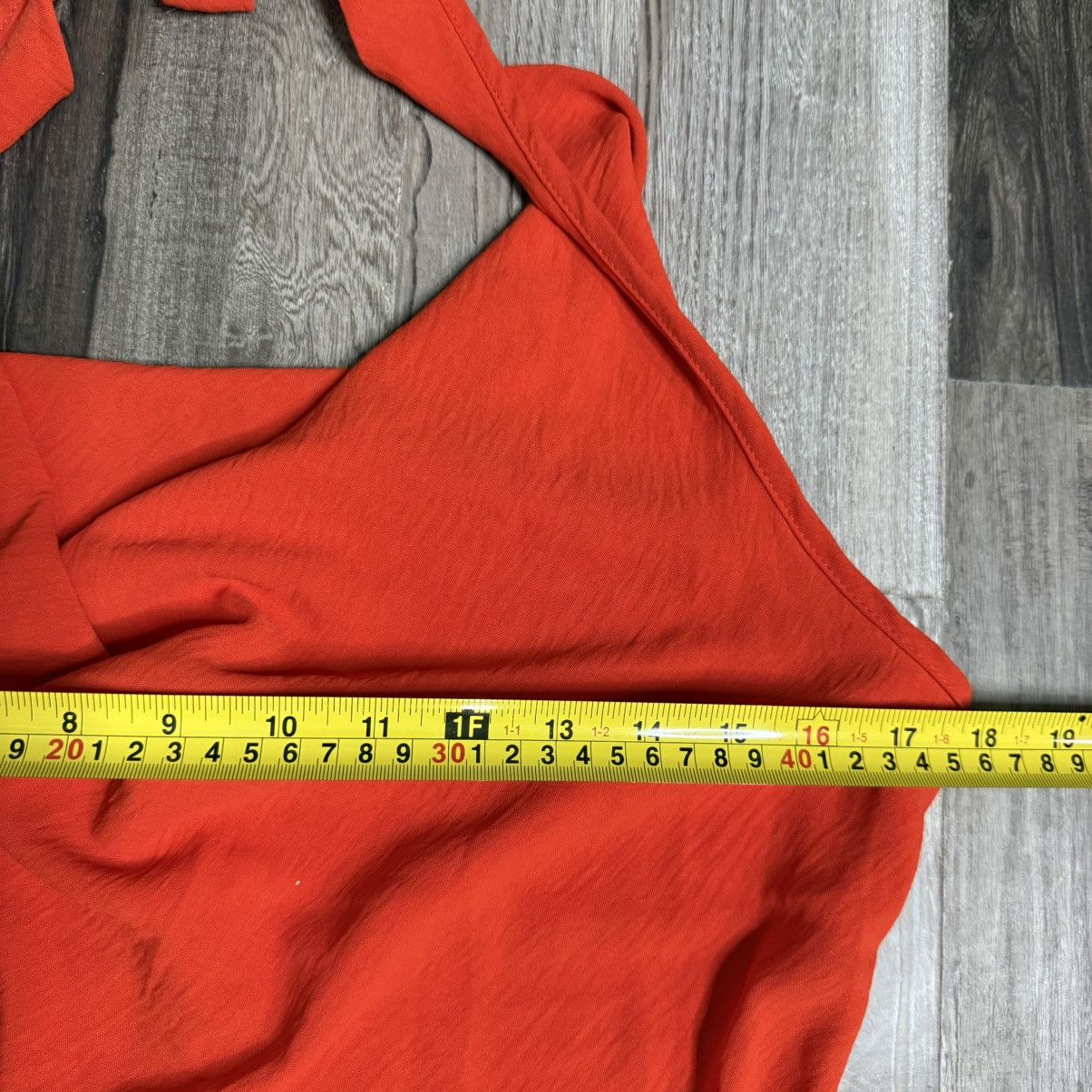 Other See You Monday Vibrant Orange Halter Midi Dress Size M / US 6-8 / IT 42-44 - 6 Thumbnail