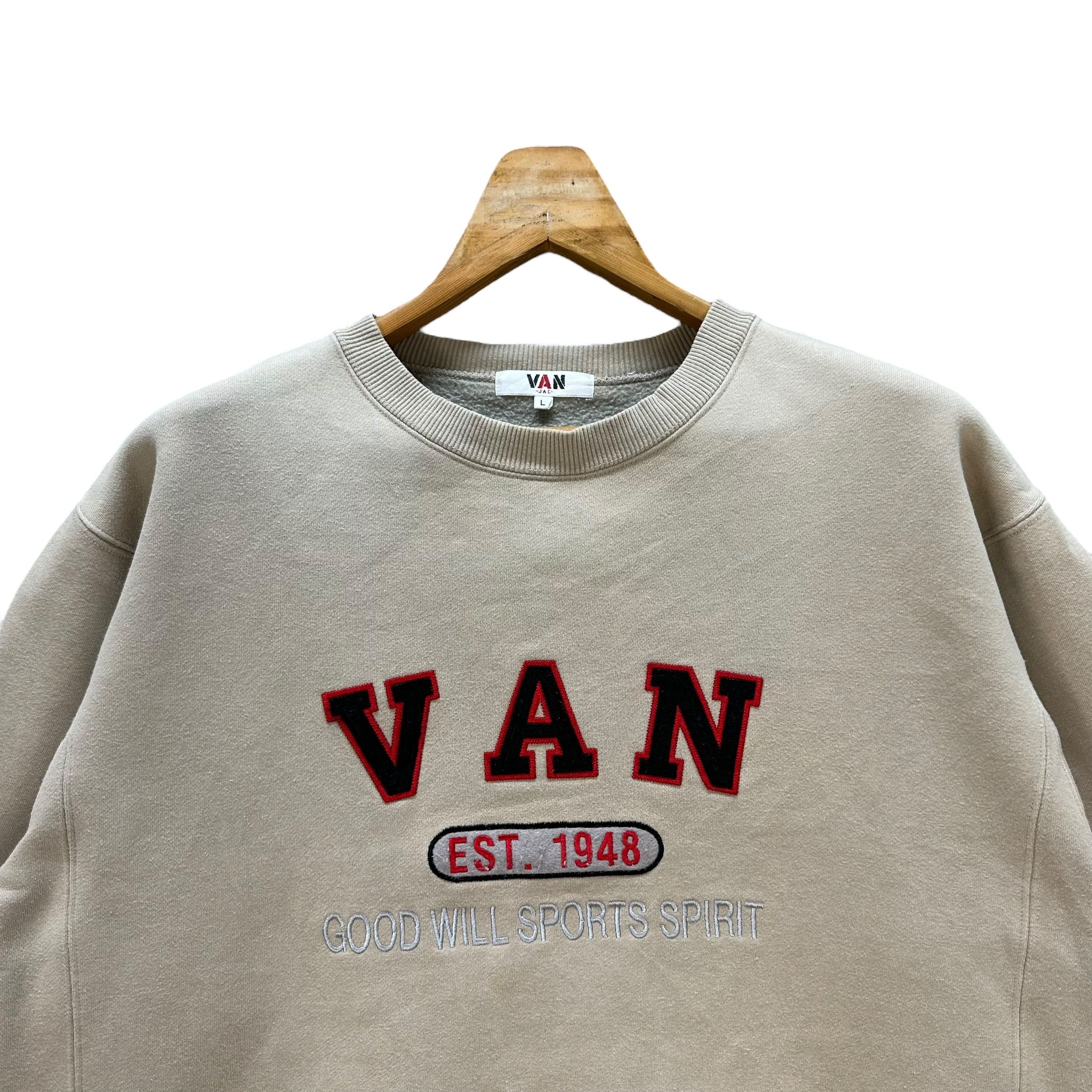 Van VAN Jac Big Logo Sweatshirts #9172-66 Size US L / EU 52-54 / 3 - 2 Thumbnail