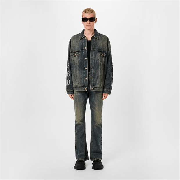 Balenciaga Crypto Denim Jacket Size US L / EU 52-54 / 3 - 4 Thumbnail