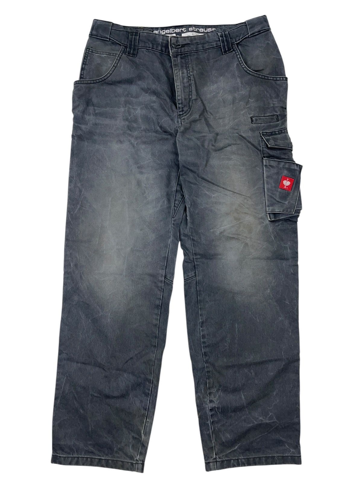 Stewart & Strauss × Vintage Vintage Engelbert Strauss Grey Washed Jeans Multi Pocket Size US 38 / EU 54 - 1 Thumbnail