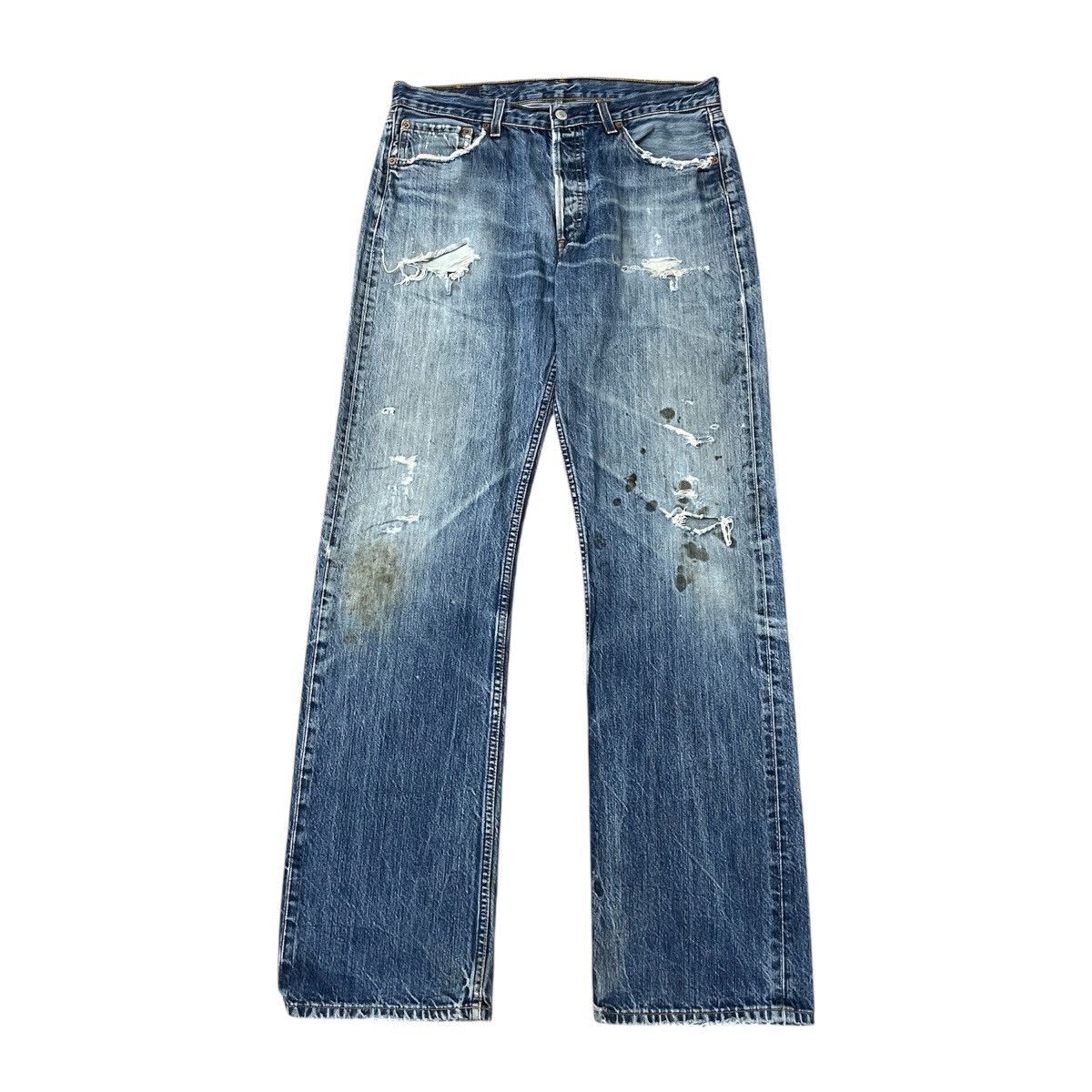 Levi's Vintage Clothing 2000s Levi's 501 Distresse Denim ifsixwasnine Size US 34 / EU 50 - 2 Thumbnail