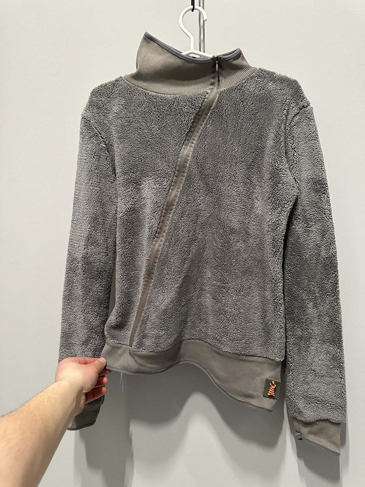 Cop Copine Cop Copine 2000s Acant Garde Fleece Jacket Y2K Assymetrical Size ONE SIZE - 4 Thumbnail