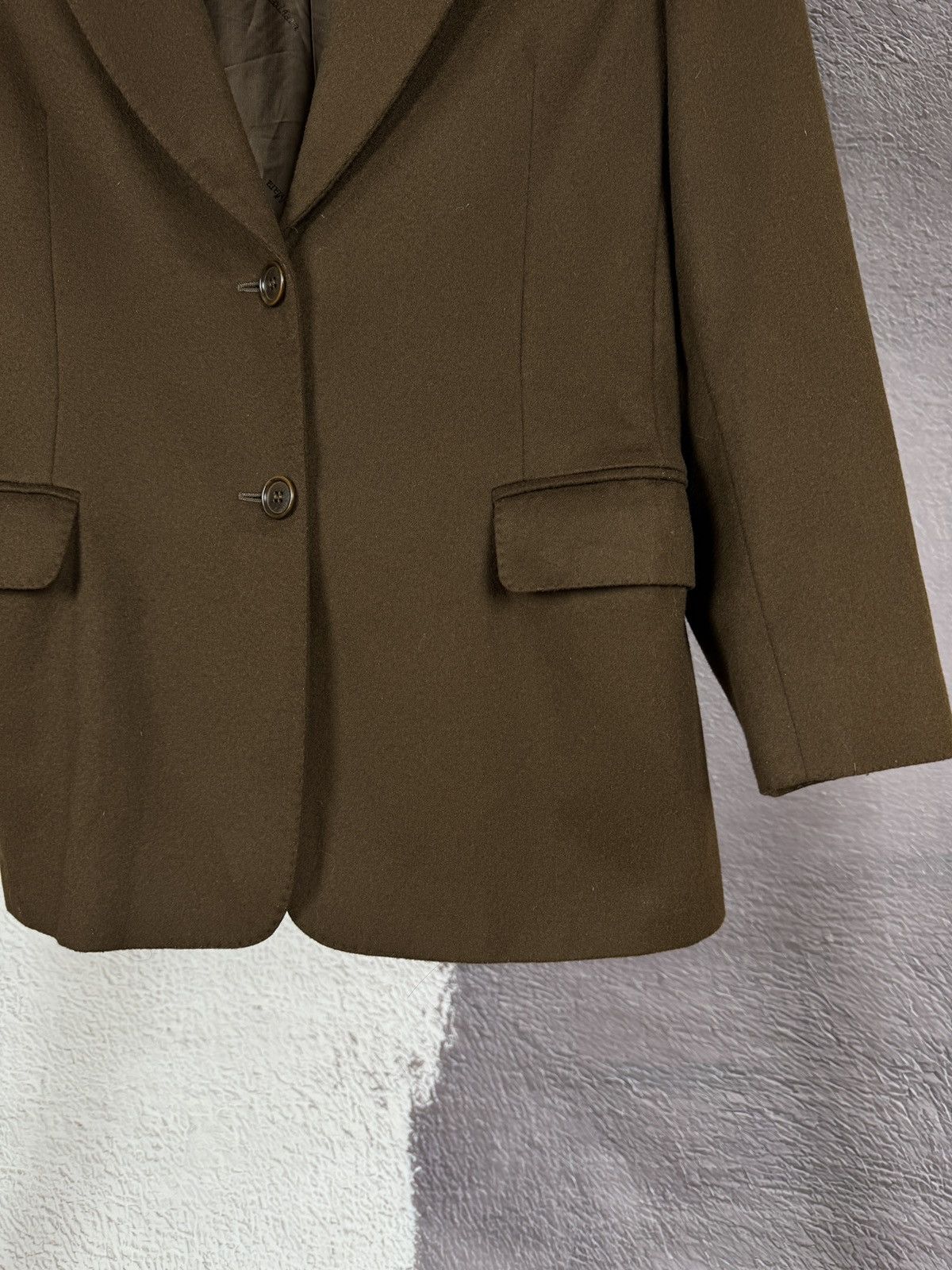 Max Mara Max Mara wool cashmere brown 2 button blazer Size S / US 4 / IT 40 - 6 Thumbnail