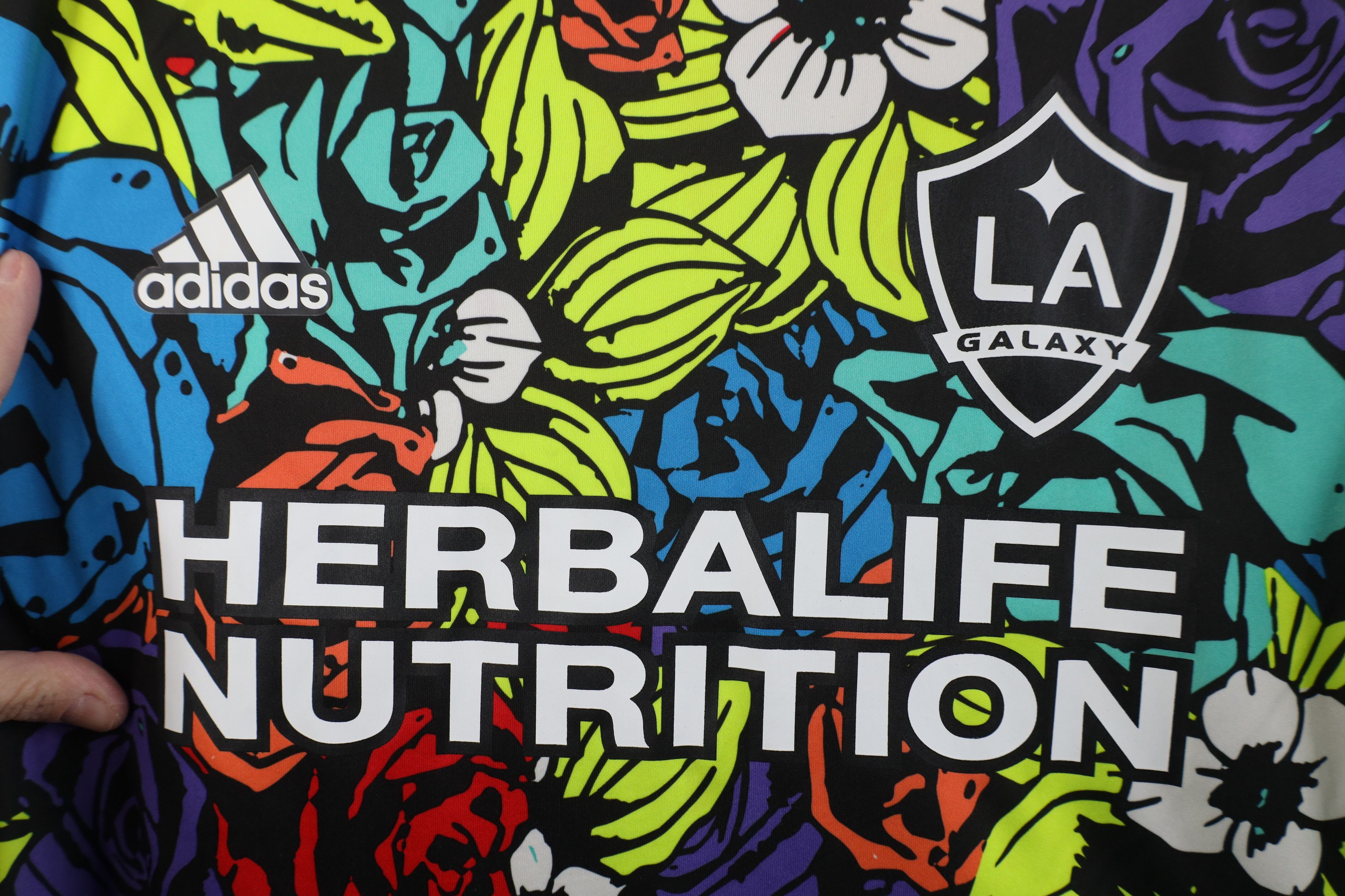 Adidas Adidas Unity Tiro Flower Floral LA Galaxy Soccer Jersey Size US L / EU 52-54 / 3 - 4 Thumbnail