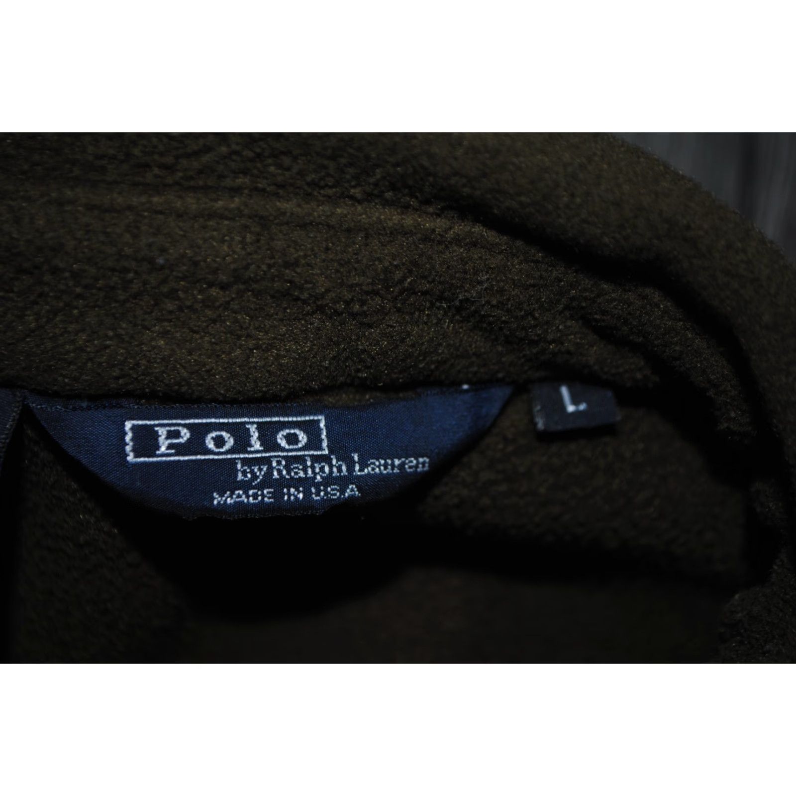 Polo Ralph Lauren POLO RALPH LAUREN KHaki Fleece Swing Top Full Zip MADE IN USA 1980S 90S Large MENS XXL? Size US L / EU 52-54 / 3 - 4 Thumbnail