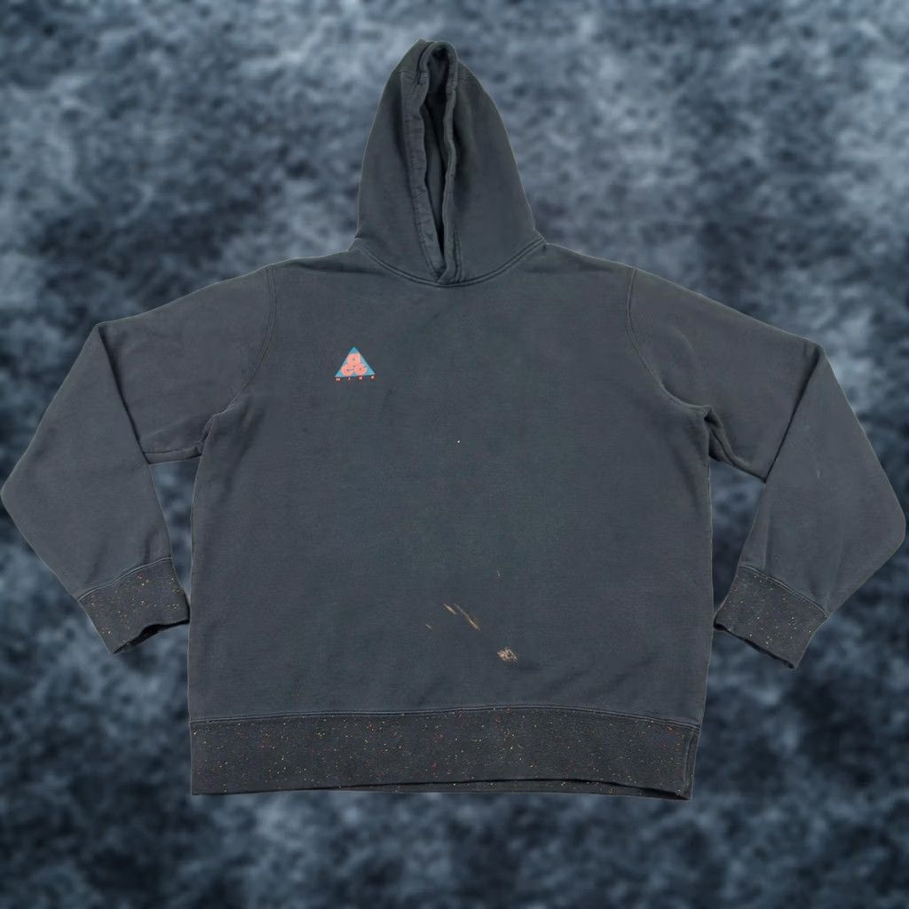 Nike Nike ACG Hoodie Mens L Gray Pullover Fleece Sweatshirt Speckle Trim Workout Size US L / EU 52-54 / 3 - 1 Thumbnail