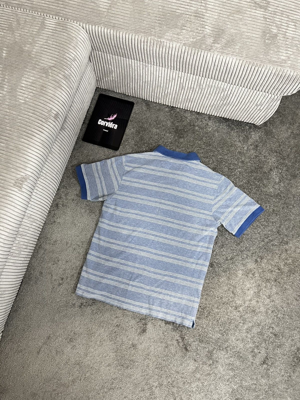 Chaps Ralph Lauren × Designer × Vintage Chaps Vintage Polo Shirt Baby Blue Size US L / EU 52-54 / 3 - 4 Thumbnail