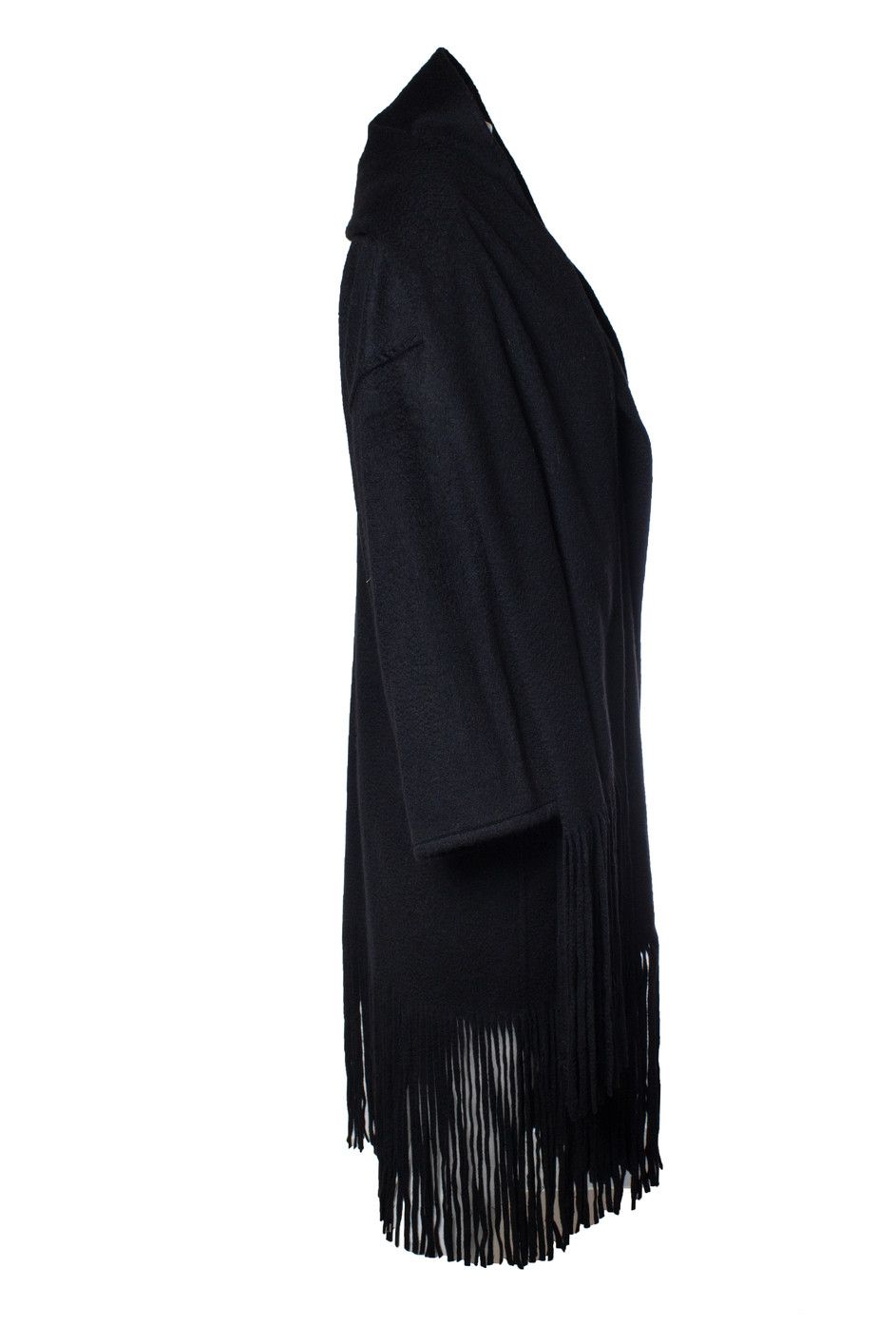 Salvatore Ferragamo Salvatore Ferragamo, Sleeved black cashmere cape Size ONE SIZE - 4 Thumbnail