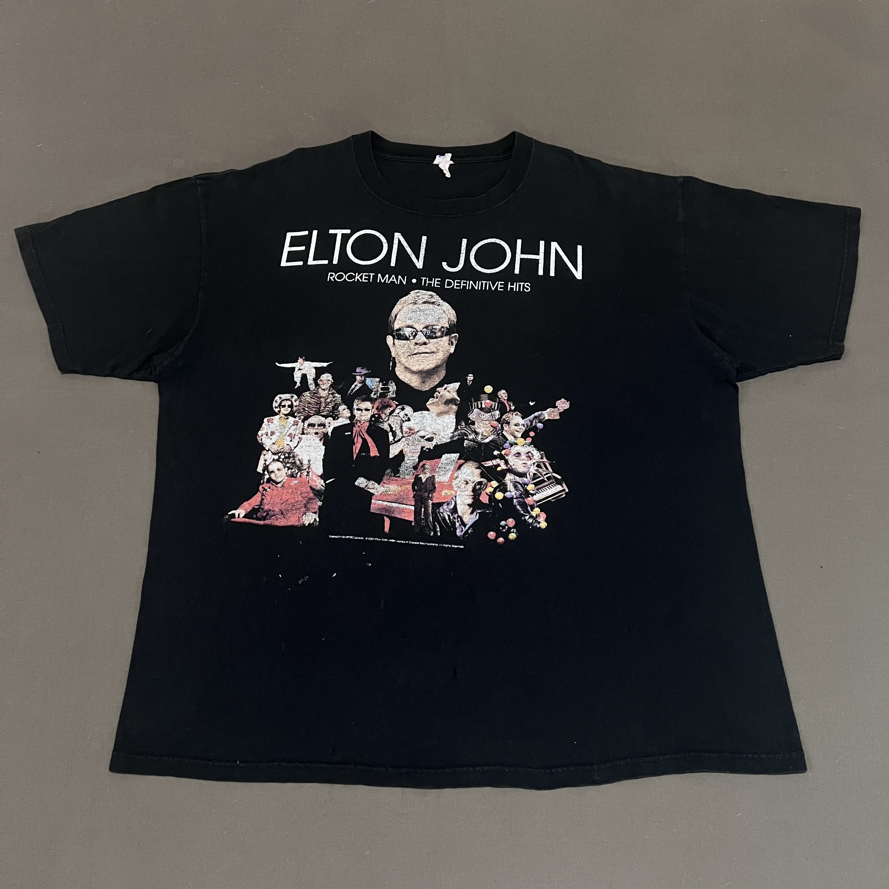 Rap Tees × Seditionaries × Vintage Vintage Y2K Elton John Rocket Man Tour Promo Tee 2XL Faded Size US XXL / EU 58 / 5 - 3 Thumbnail