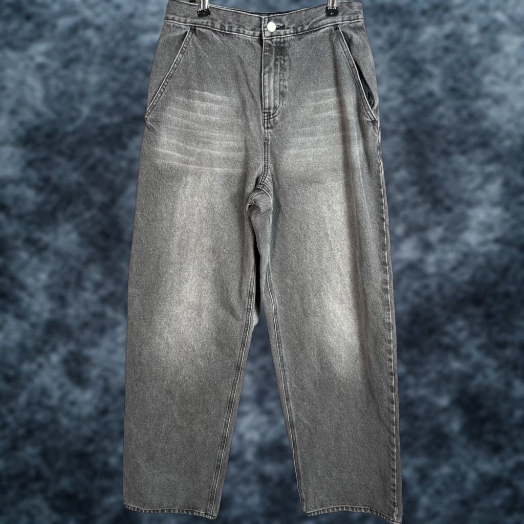 Vintage Basin + Range Jeans Womens Grey High-Waisted Straight-Leg Size 28 28 Inseam 31 Denim Cotton 5-Pocket Vintage No Size 28" / US 6 / IT 42 - 1 Thumbnail