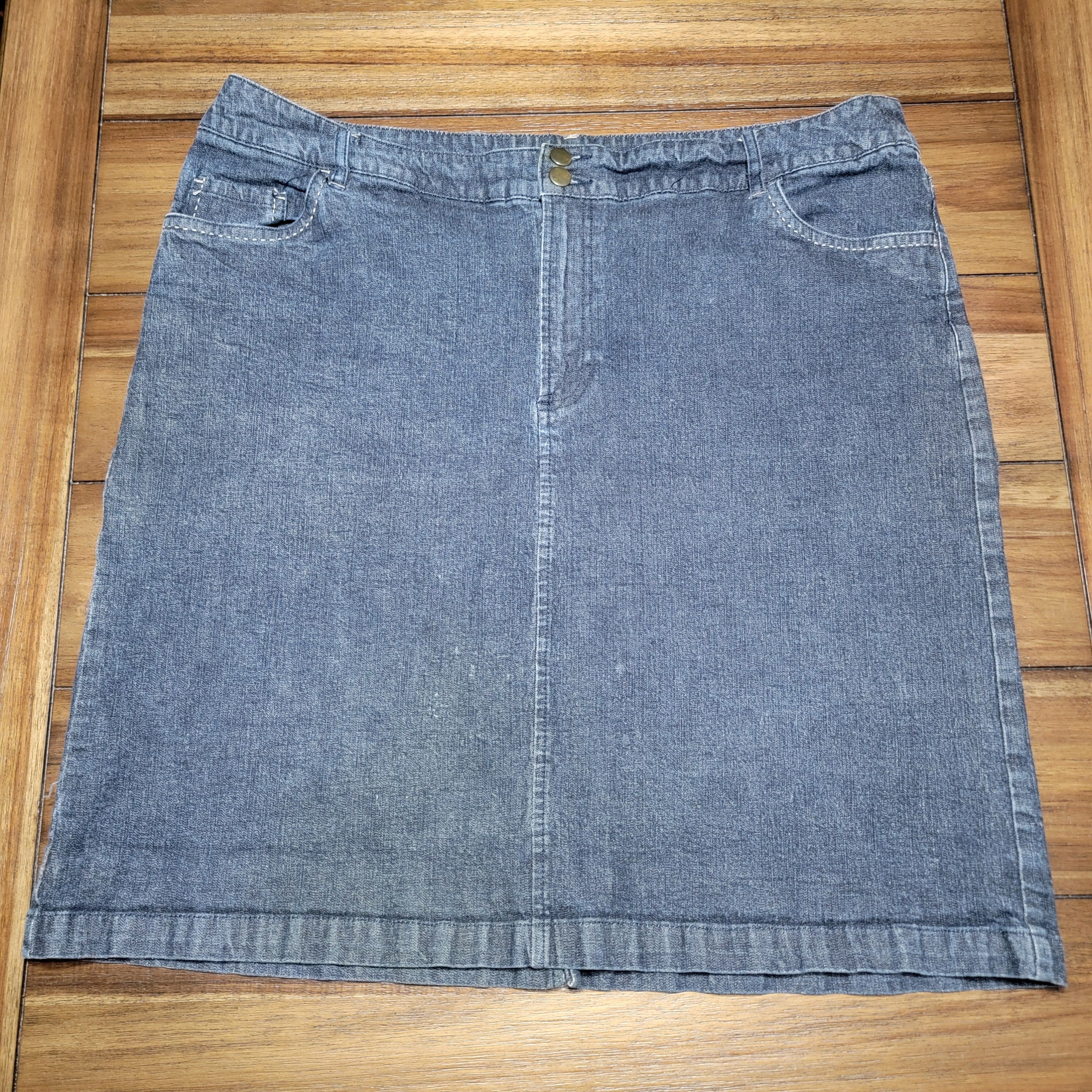 Other Just My Size Denim Knee Length Skirt - Size 20W Size 41" - 1 Thumbnail