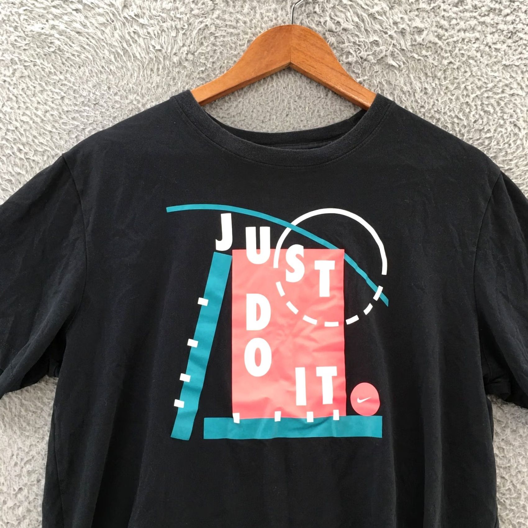 Nike Nike Just Do It Tee Tshirt Mens Large Black Cotton Blend Short Sleeve Pullover Size US L / EU 52-54 / 3 - 2 Thumbnail