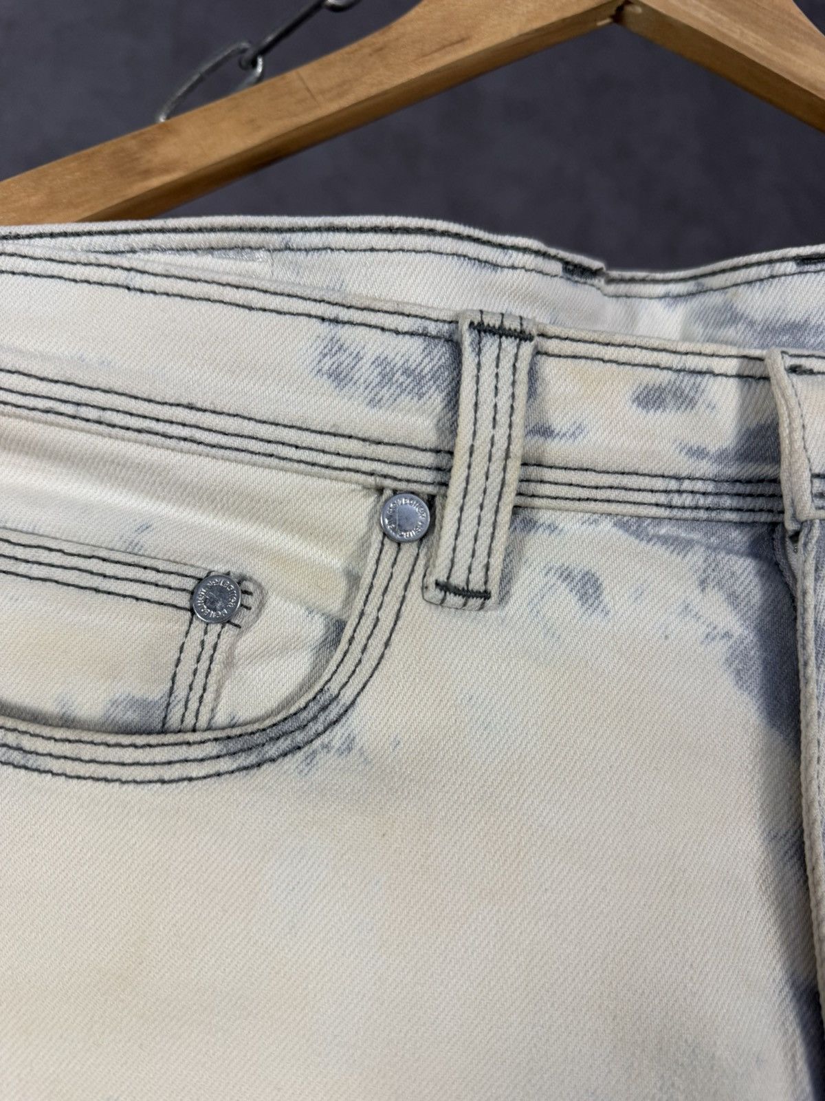 Neil Barrett Neil Barrett luxury designer biker “dirty” jeans Size US 31 - 6 Thumbnail