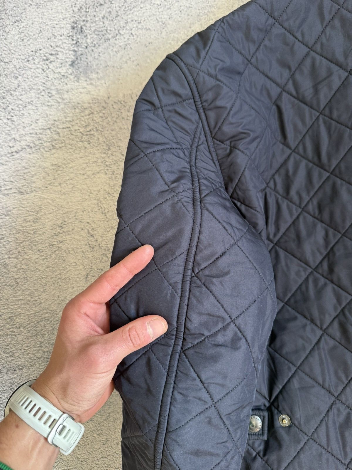 Barbour Barbour Powell Quilted Jacket Men S Black Brown Trim Classic Size US S / EU 44-46 / 1 - 18 Thumbnail