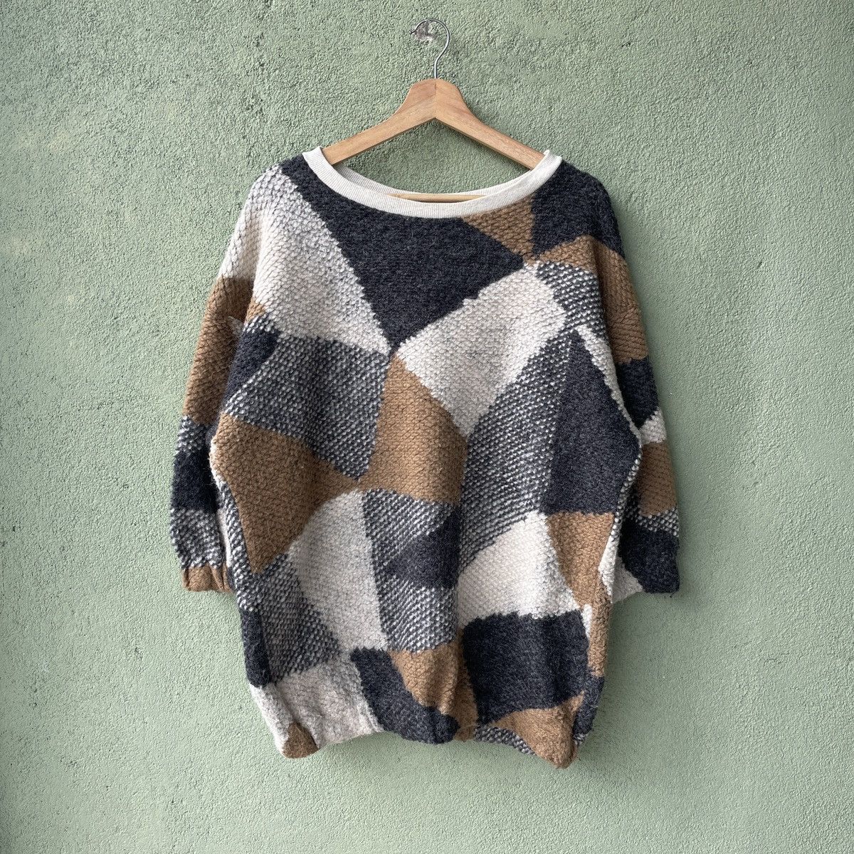 Homespun Knitwear Vintage Vinyl Mohair Shag Shaggy Knitwear Sweater Jumper Size US XL / EU 56 / 4 - 1 Thumbnail