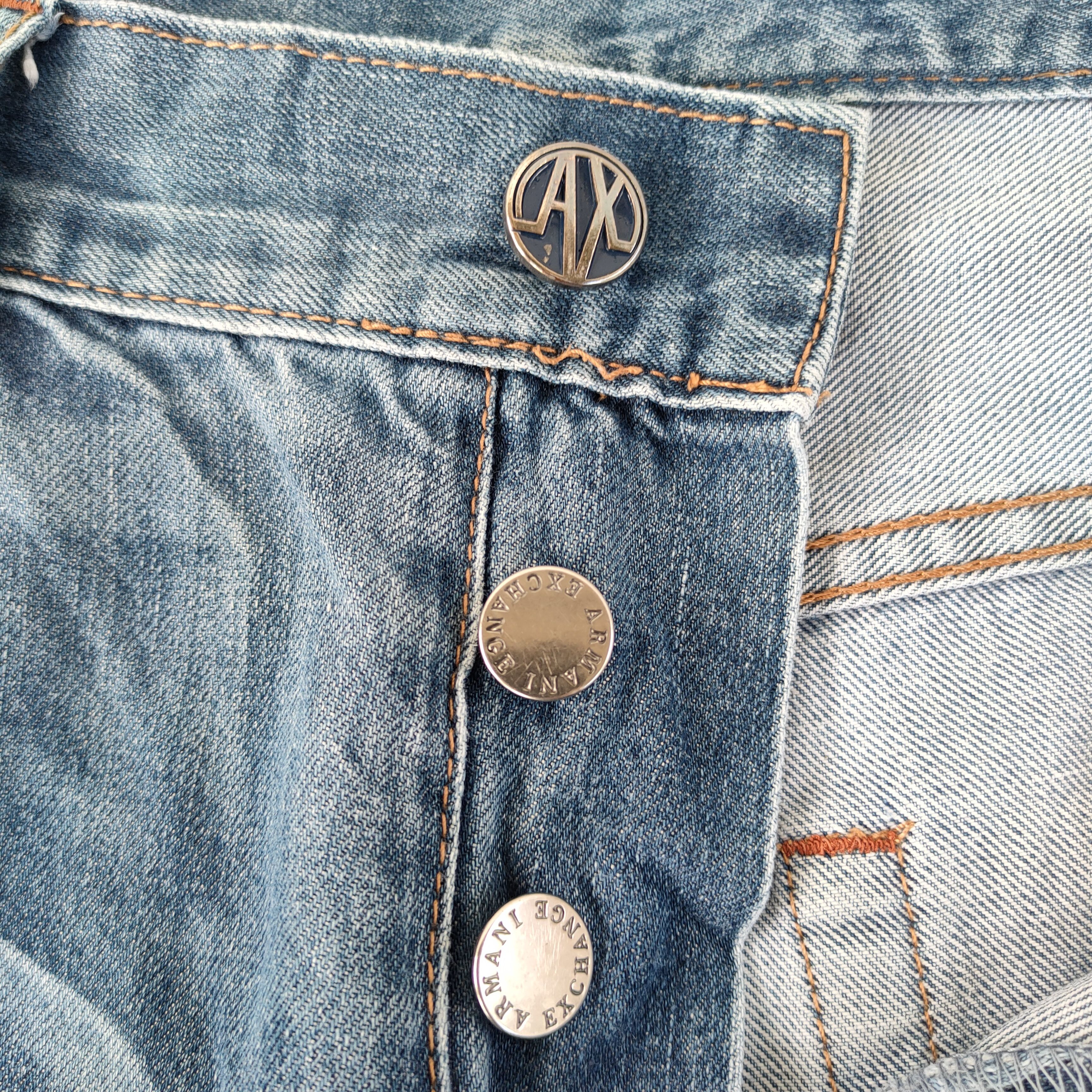 Armani Exchange # VINTAGE ARMANI EXCHANGE FADED JEANS PANTS Size US 35 - 8 Thumbnail