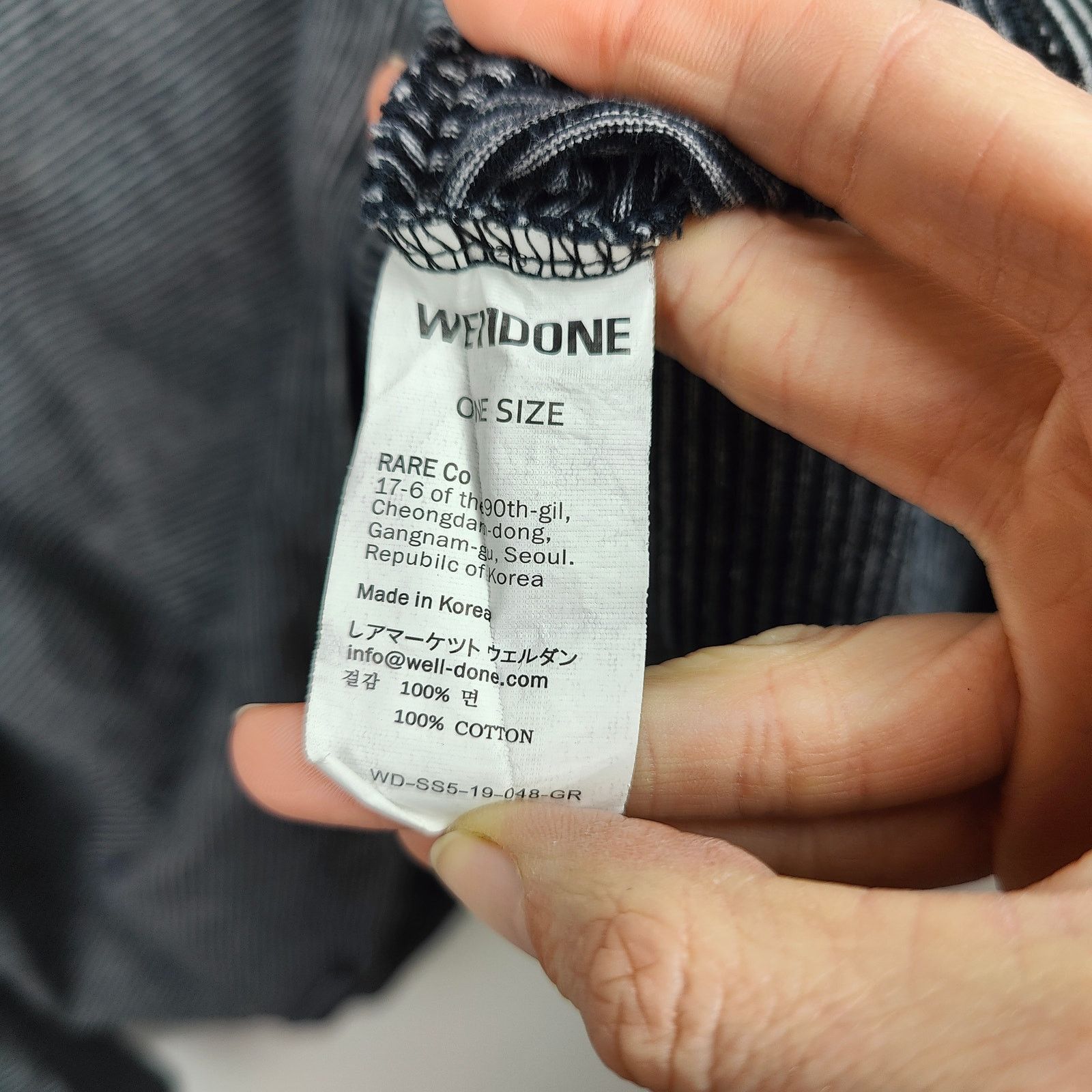 WE11DONE We11done T-Shirt Mens One Size Fits Most Black White Stripe Size US L / EU 52-54 / 3 - 8 Thumbnail