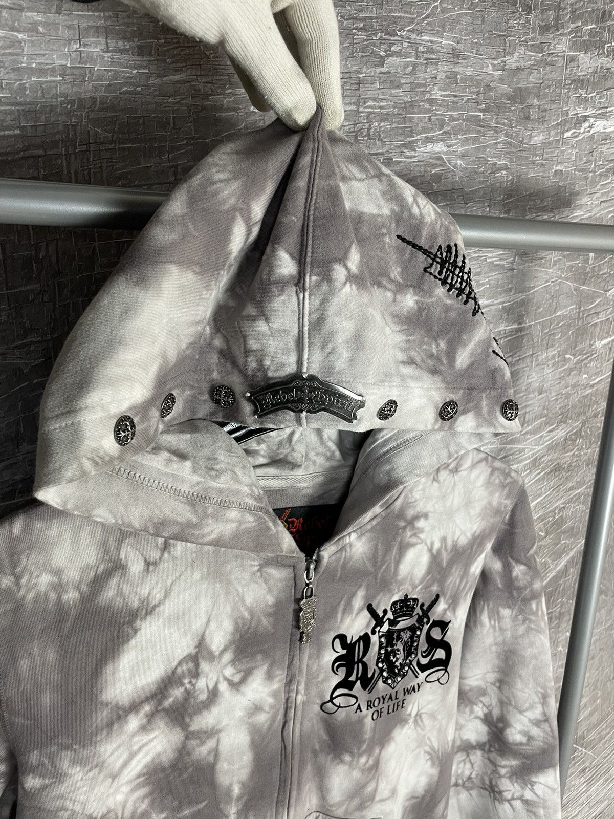 20471120 × Affliction × Japanese Brand Rebel Spirit Y2K Zip Hoodie Affliction Chrome hearts Style Size US M / EU 48-50 / 2 - 3 Thumbnail
