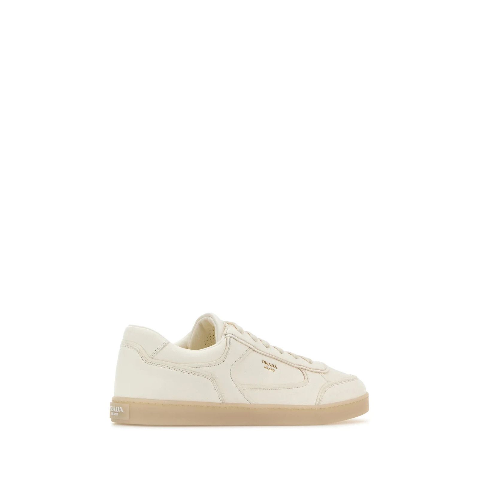 Prada PRADA White Leather Sneakers New And Authentic (Men's size:9 Size US 9 / EU 42 - 3 Thumbnail